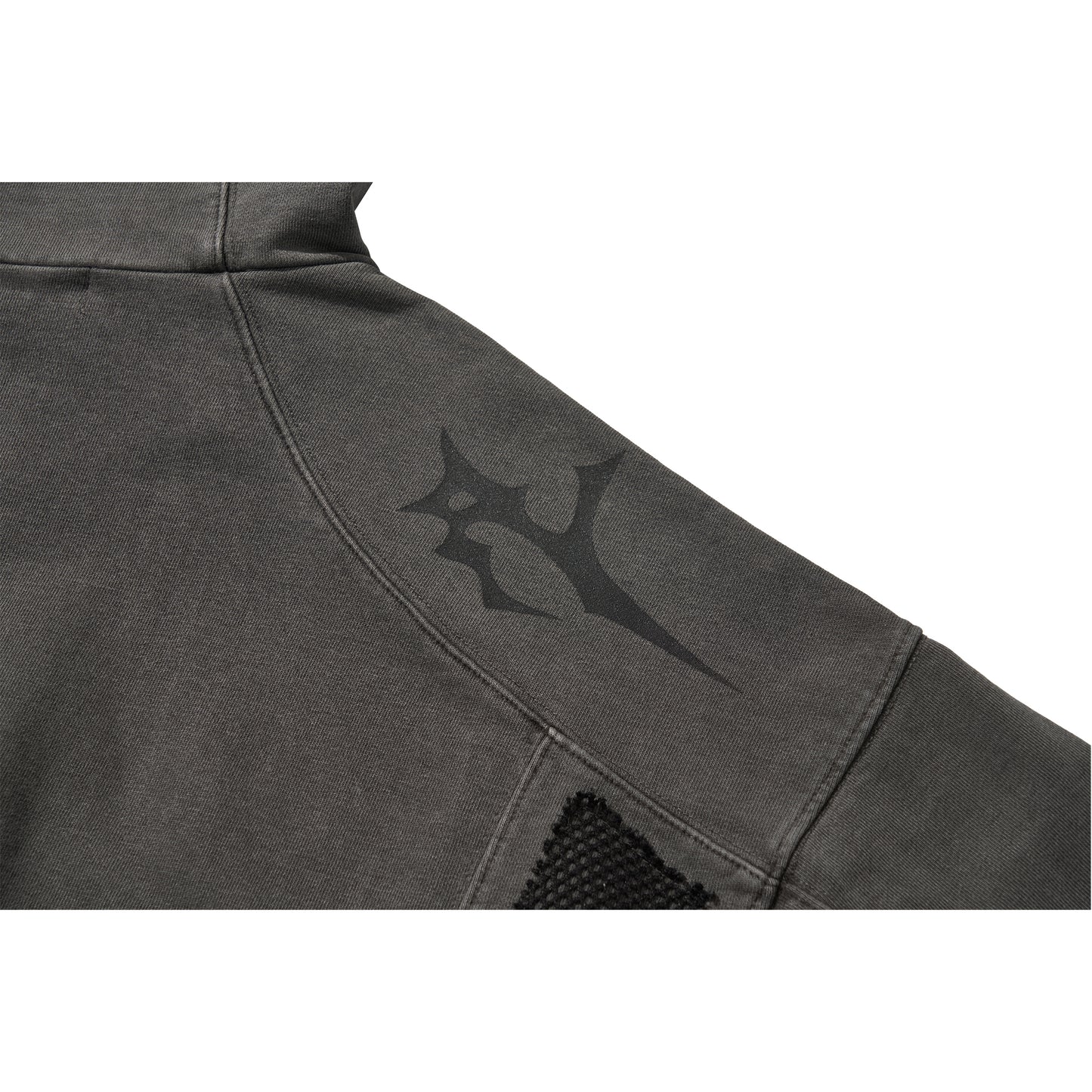 GHOST ZIP-UP HOODIE / BLACK