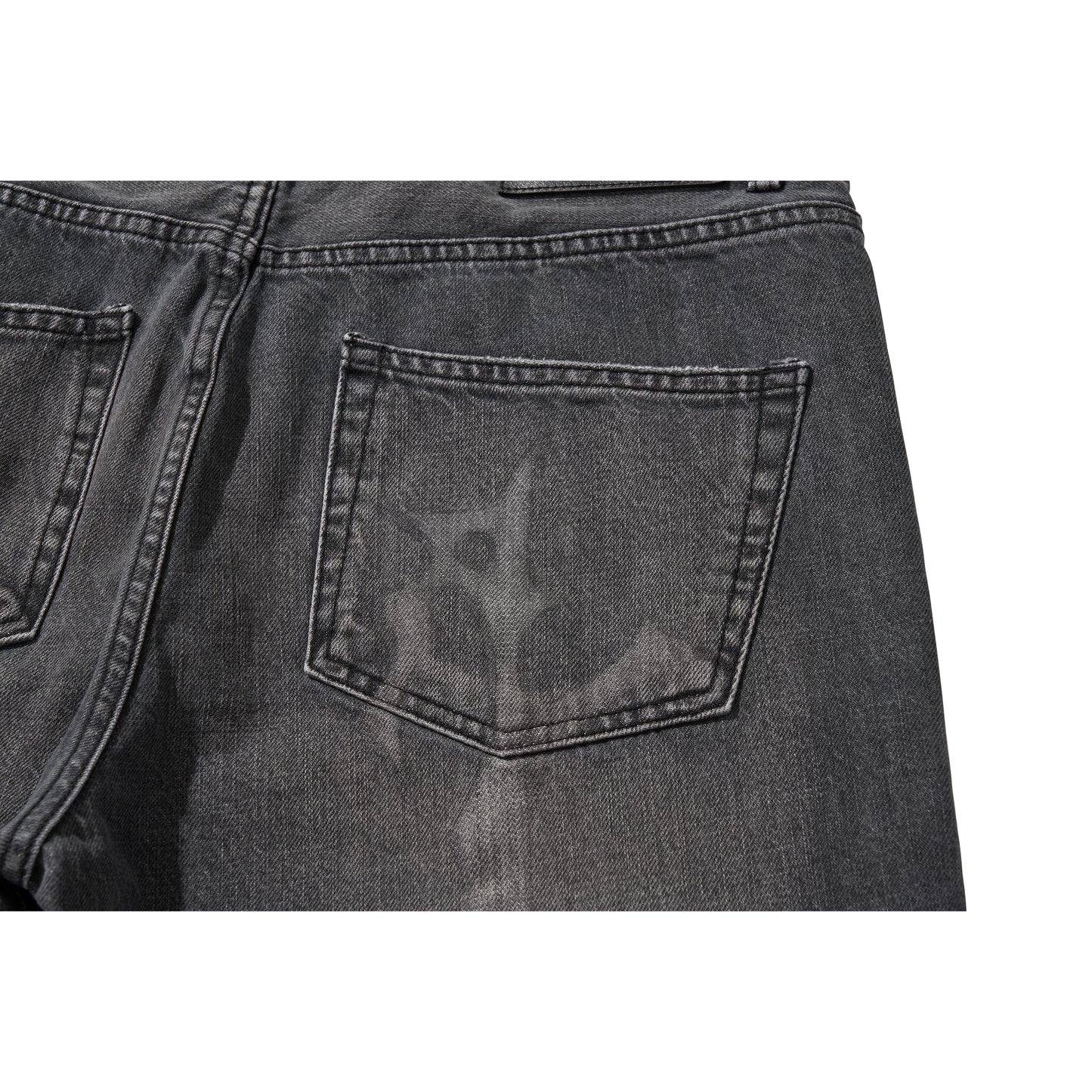 WASHED DENIM PANTS / BLACK