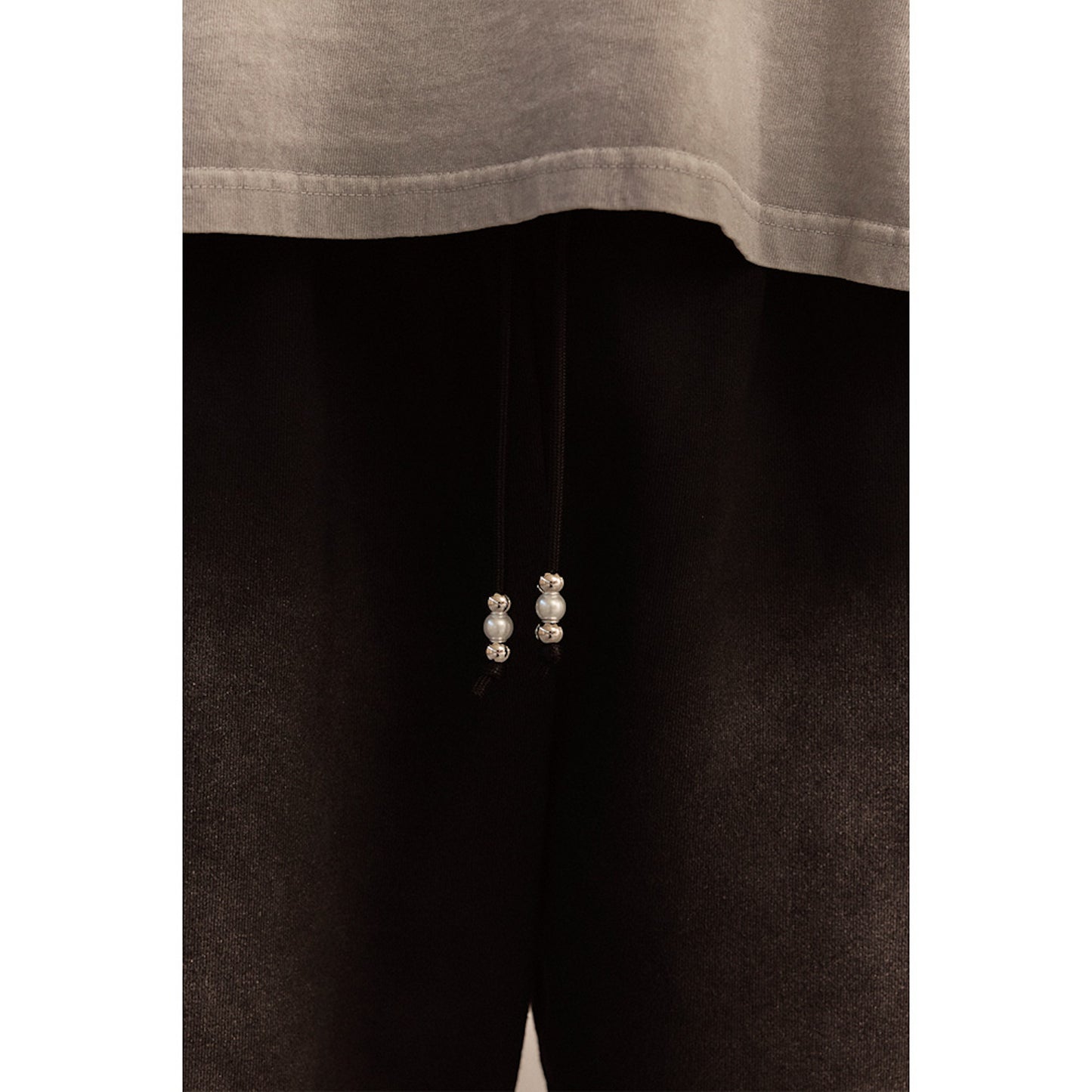 LOGO SWEAT HALF PANTS / BLACK
