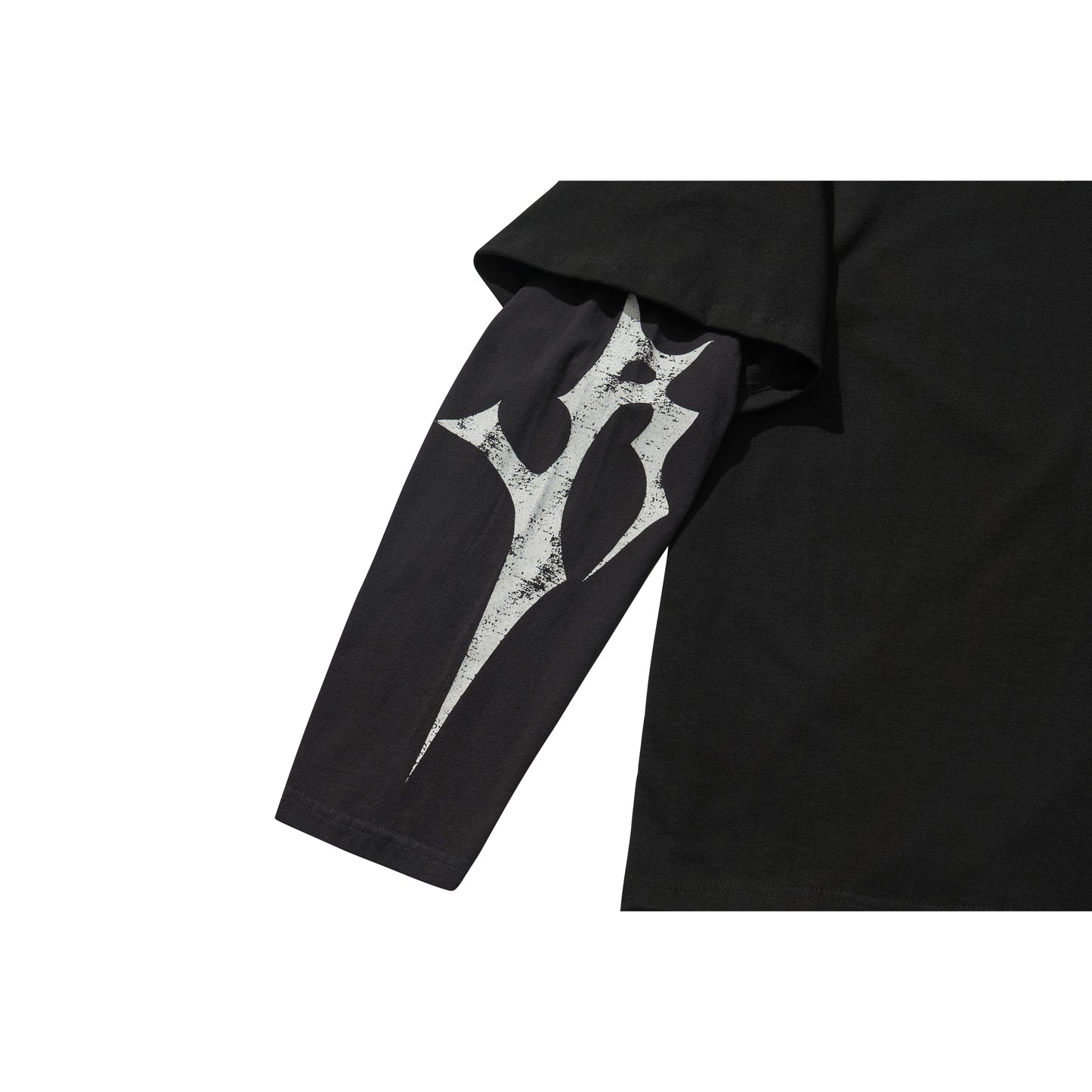 3 LAYERED HOODIE / BLACK