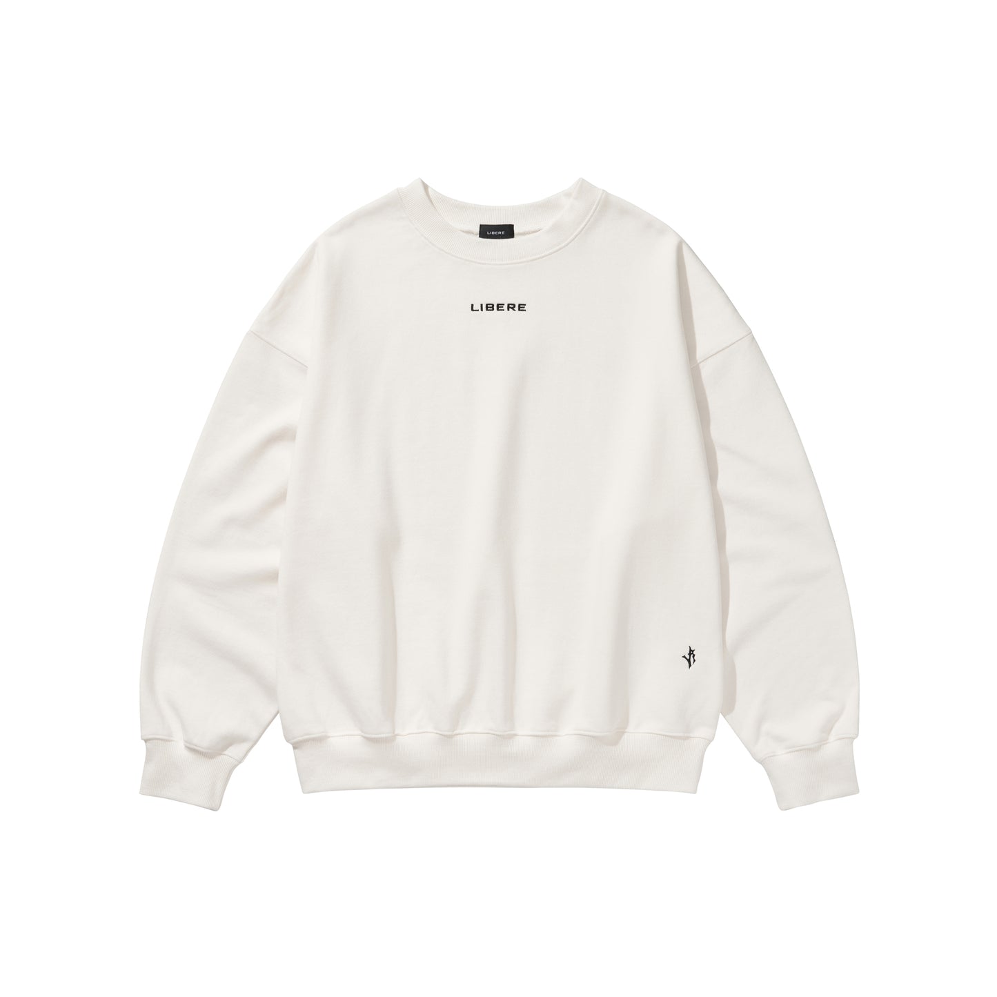 LIBERE LOGO CREWNECK SWEAT / WHITE