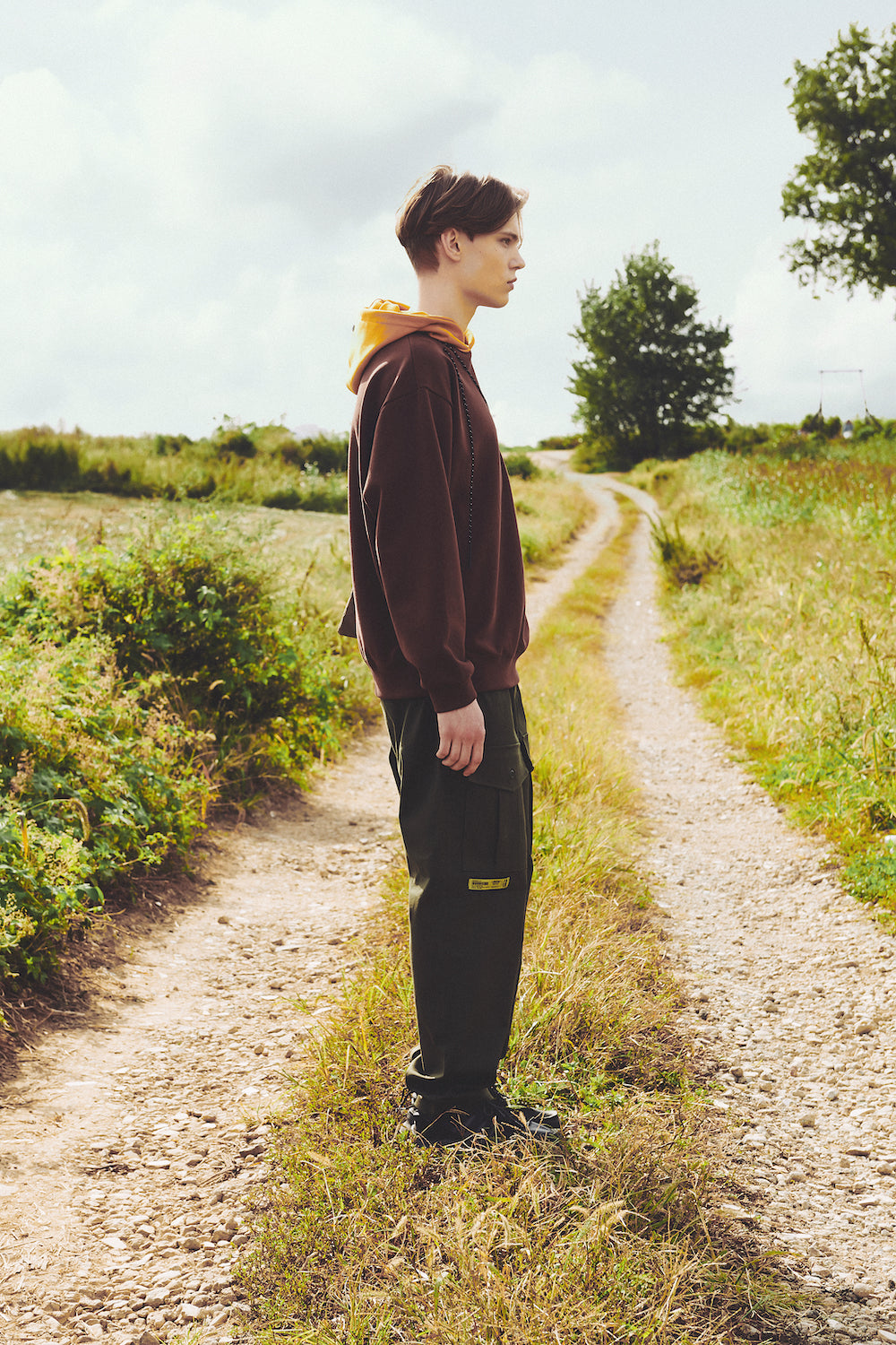 TWOFACE HOODIE / BROWN
