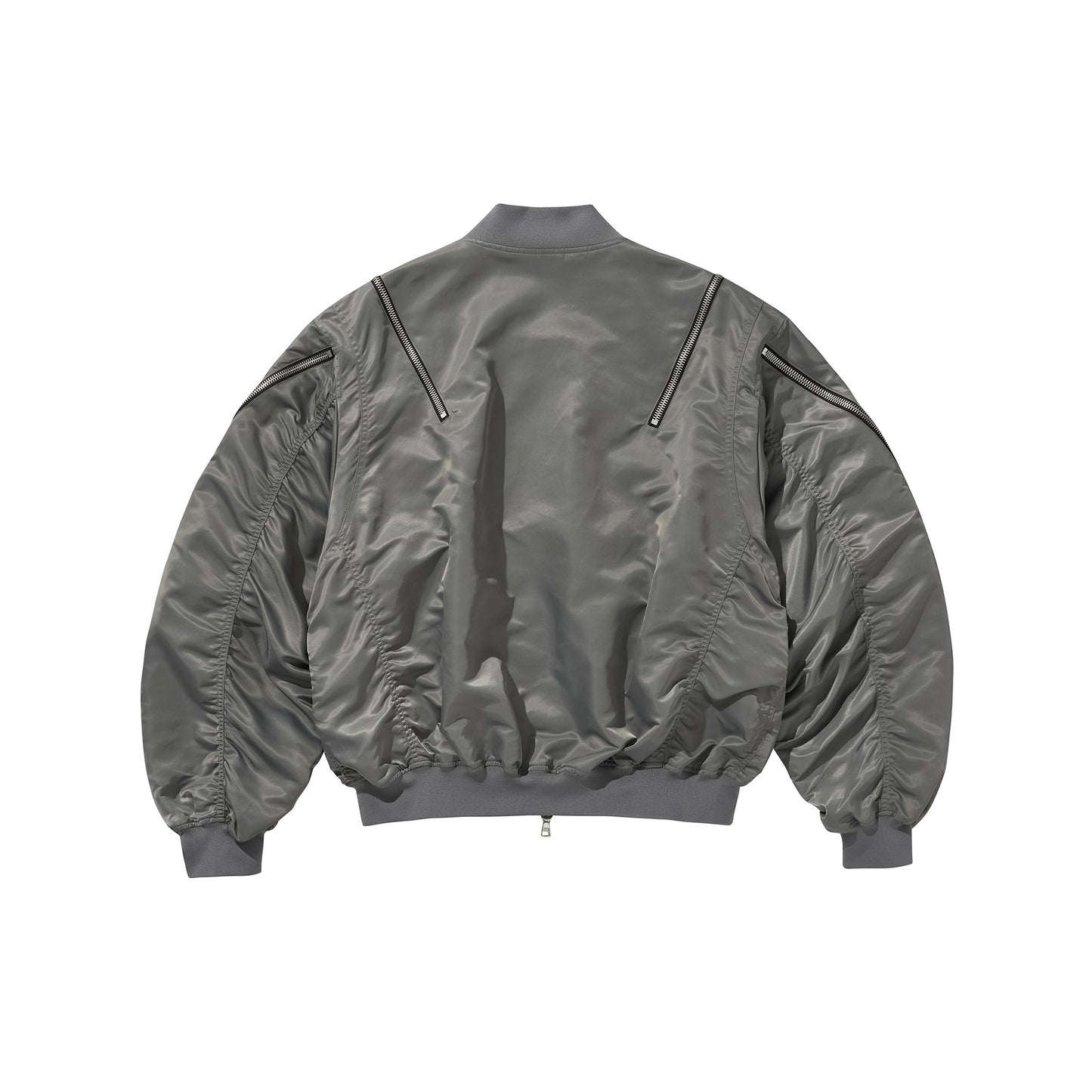 CURVED MA-1 JACKET / GRAY