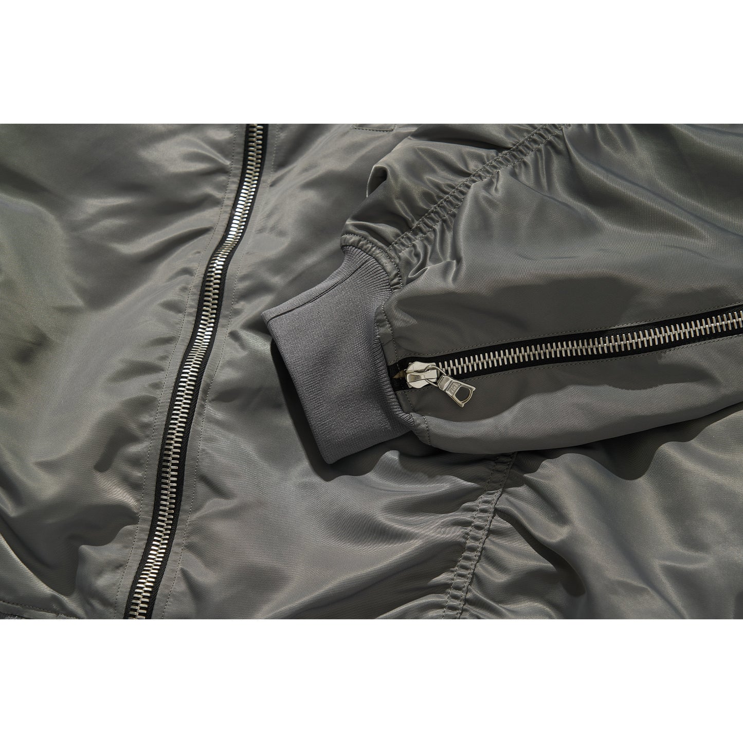 CURVED MA-1 JACKET / GRAY