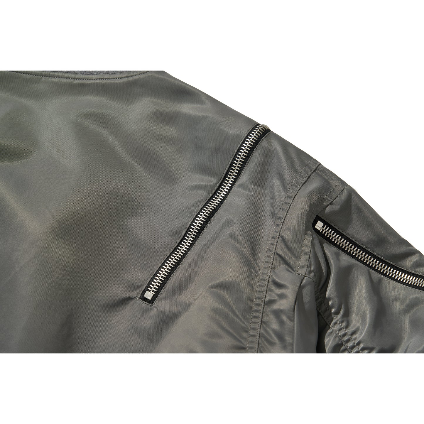 CURVED MA-1 JACKET / GRAY