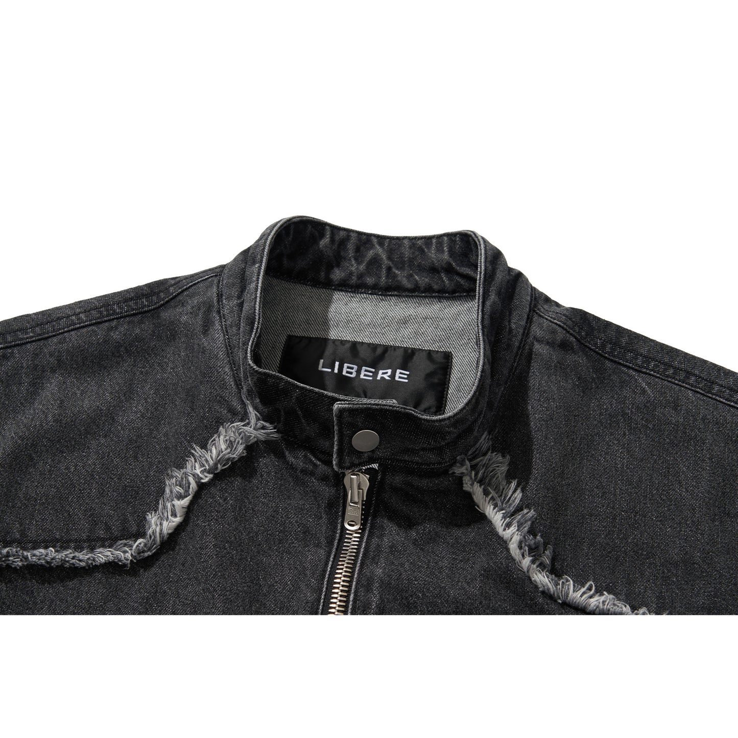 DENIM BIKER JACKET / BLACK