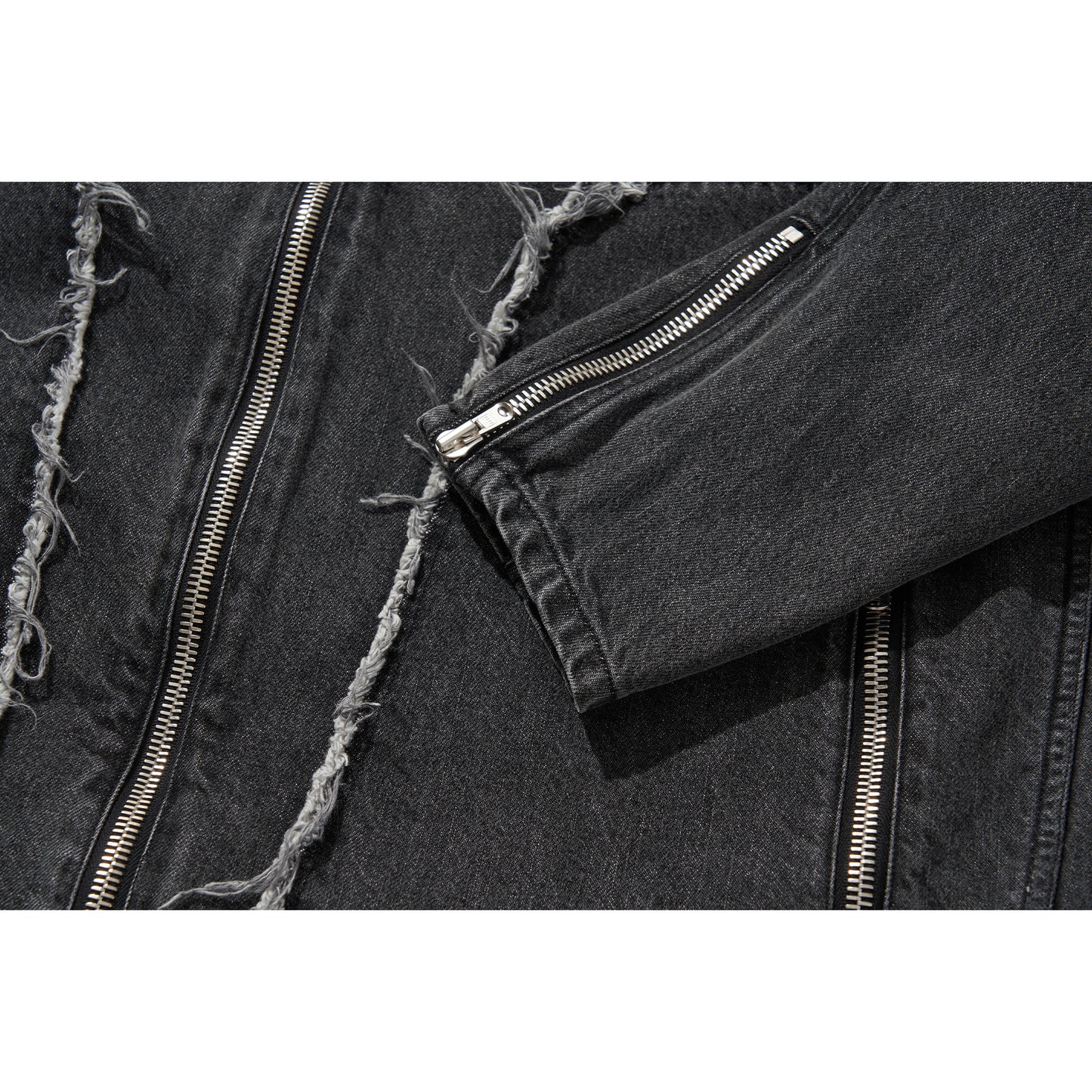 DENIM BIKER JACKET / BLACK