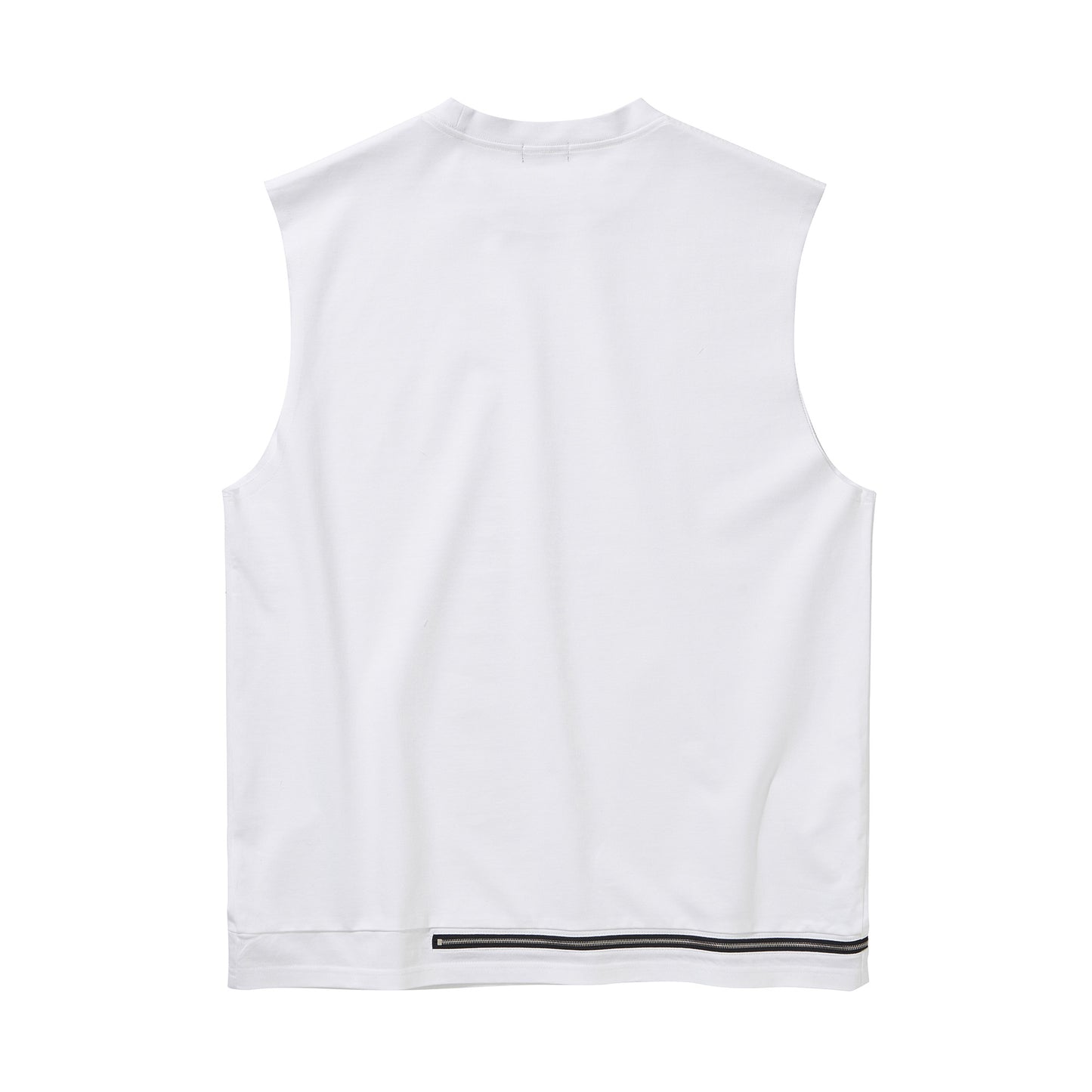 ZIP SLEEVELESS TOP / WHITE