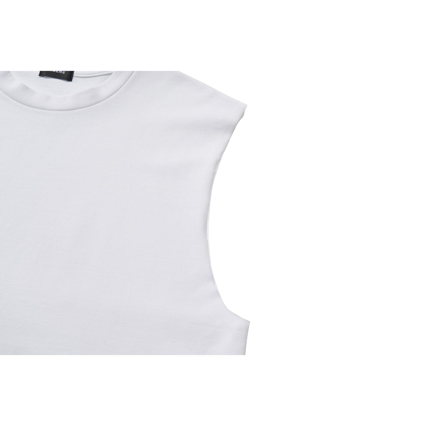 ZIP SLEEVELESS TOP / WHITE