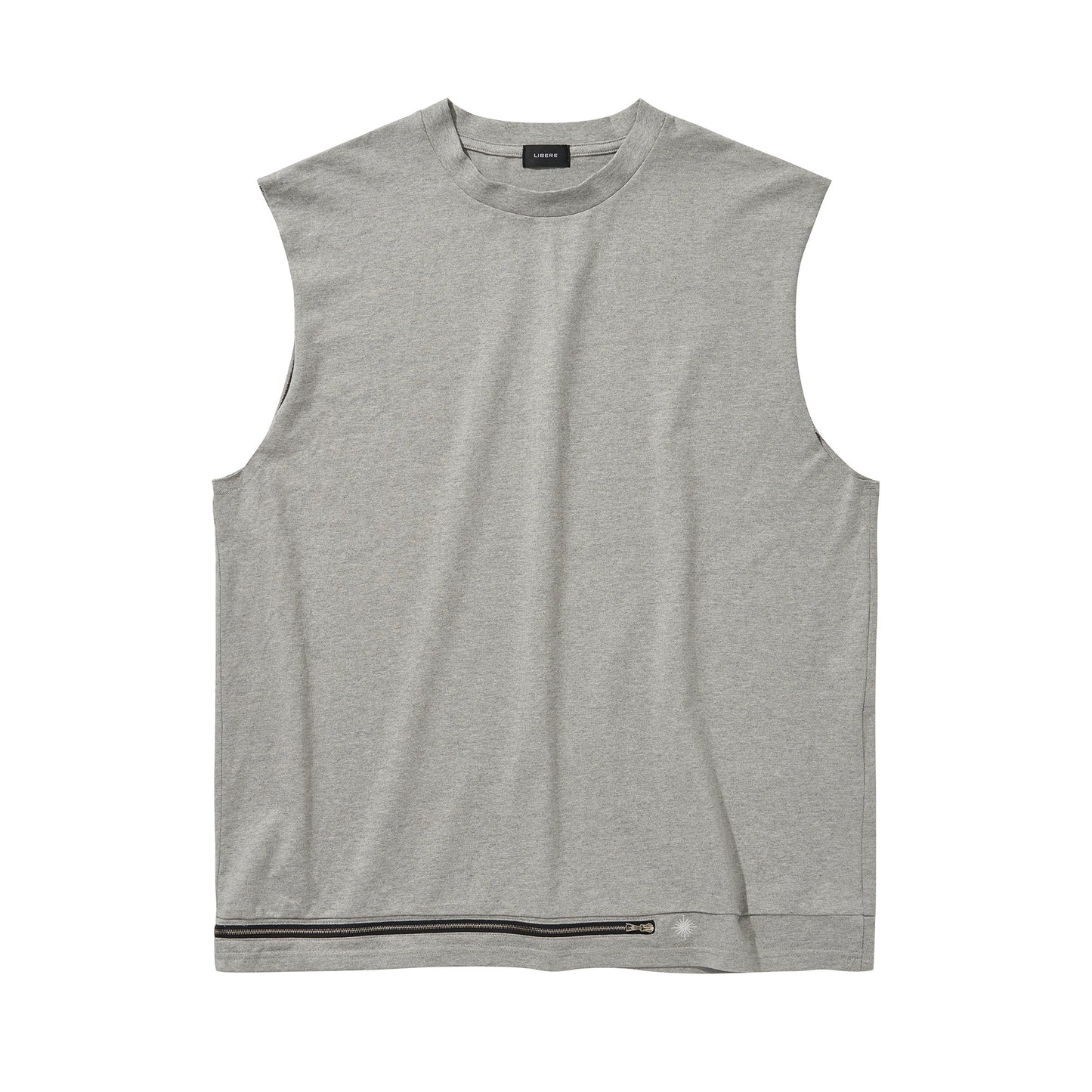 ZIP SLEEVELESS TOP / GRAY