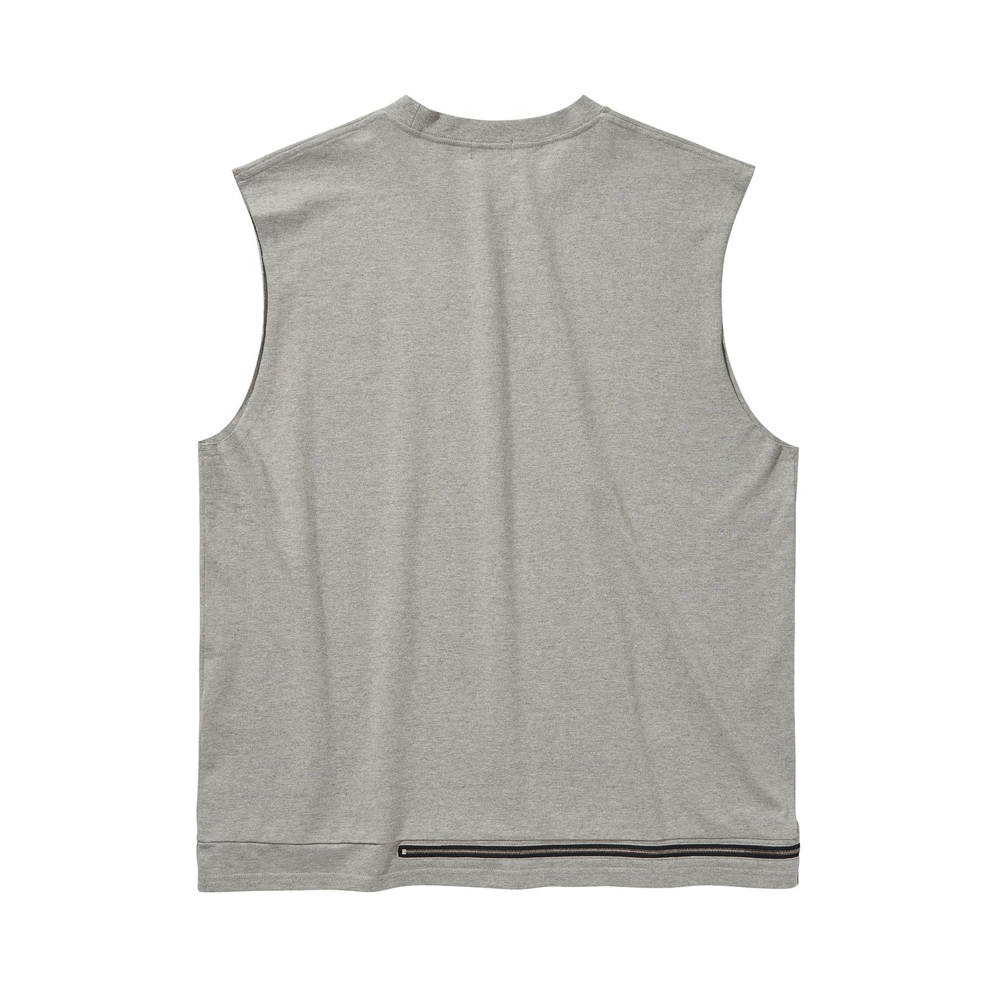 ZIP SLEEVELESS TOP / GRAY