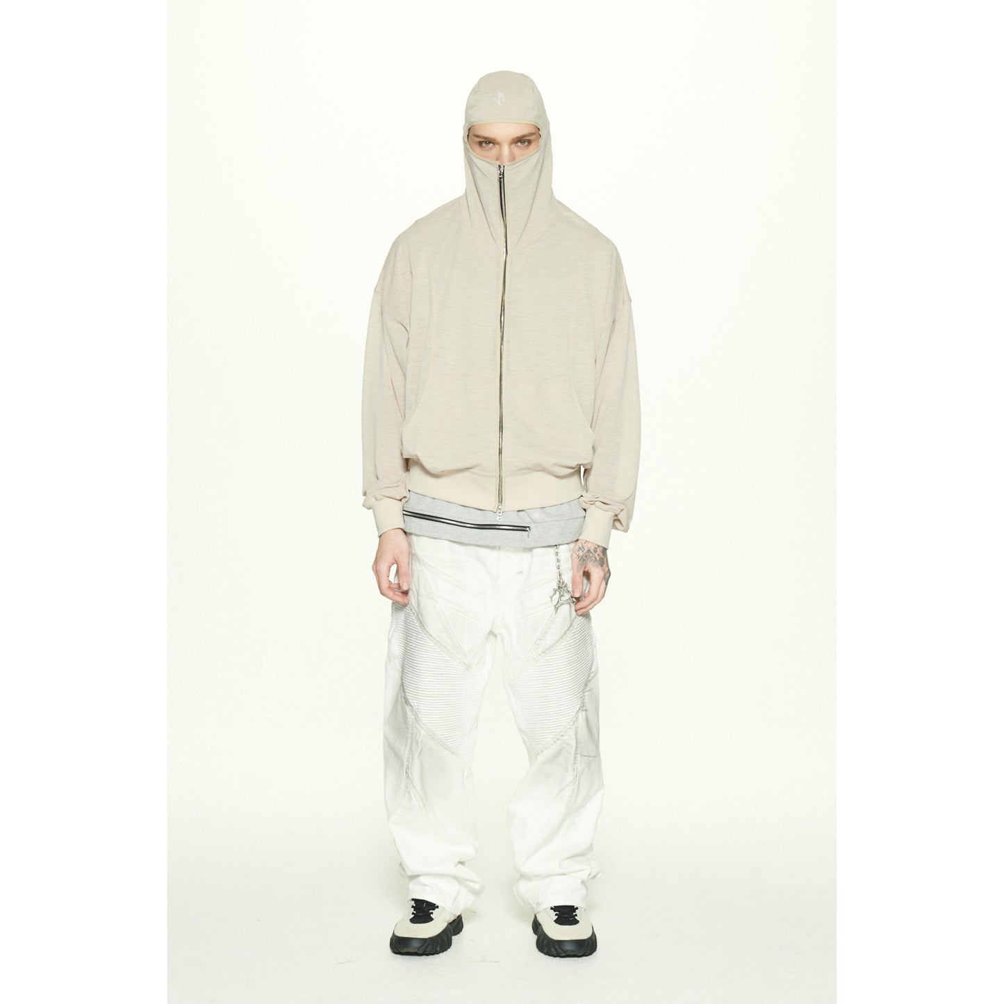 GRZ TYPE-ST ZIP-UP HOODIE / BEIGE