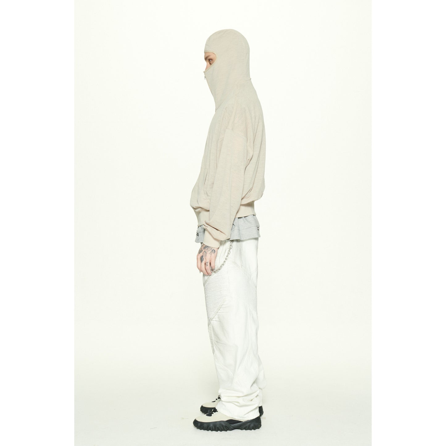 GRZ TYPE-ST ZIP-UP HOODIE / BEIGE