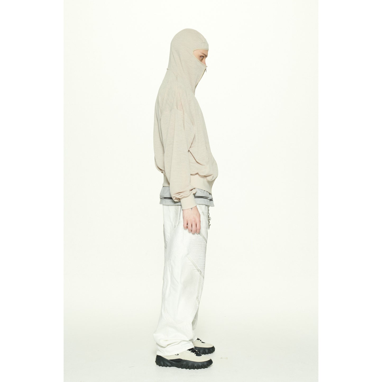 GRZ TYPE-ST ZIP-UP HOODIE / BEIGE