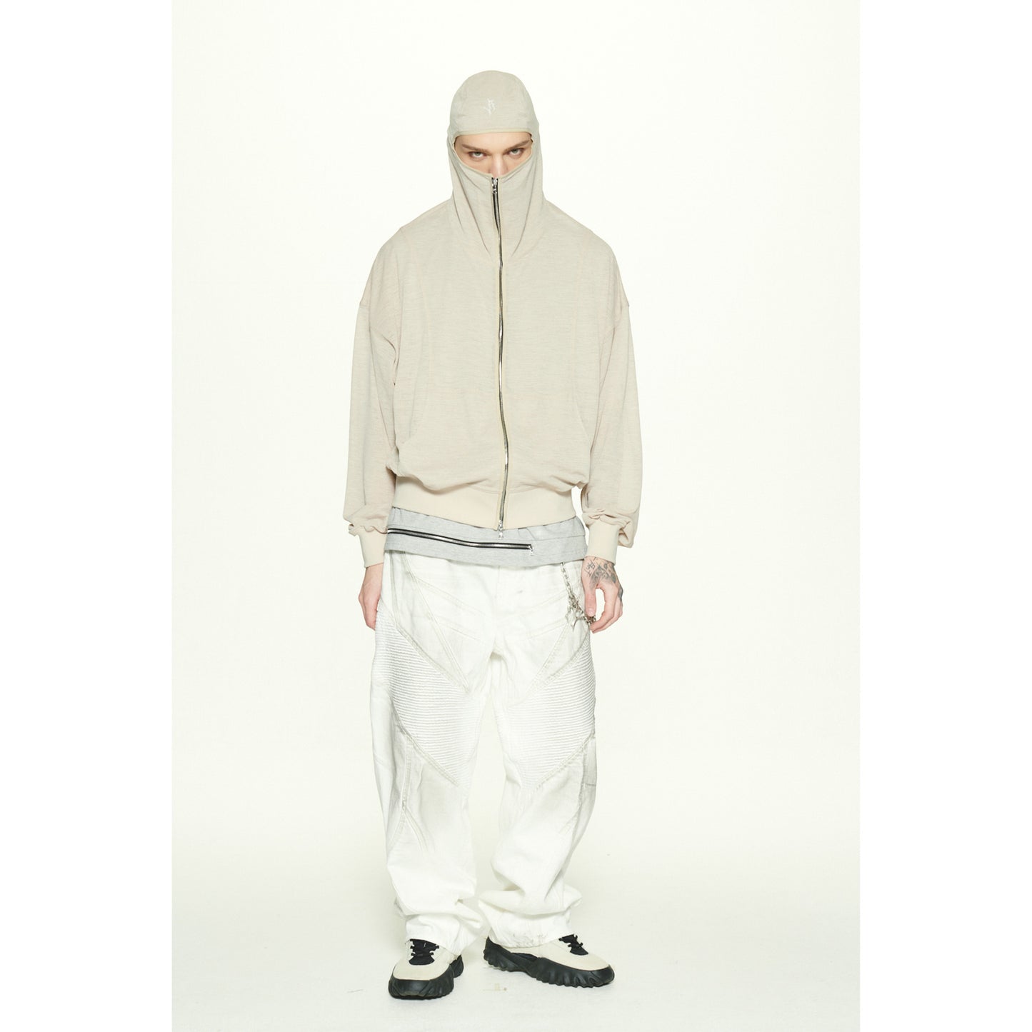 GRZ TYPE-ST ZIP-UP HOODIE / BEIGE