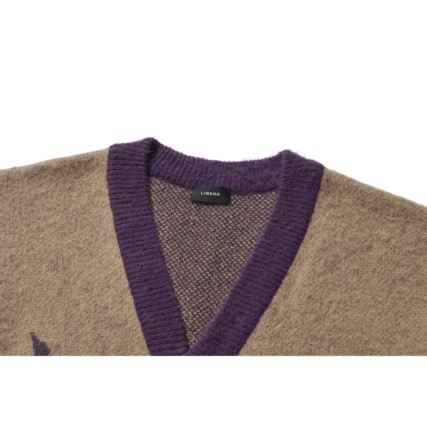 LOGO MOHAIR CARDIGAN / BEIGE