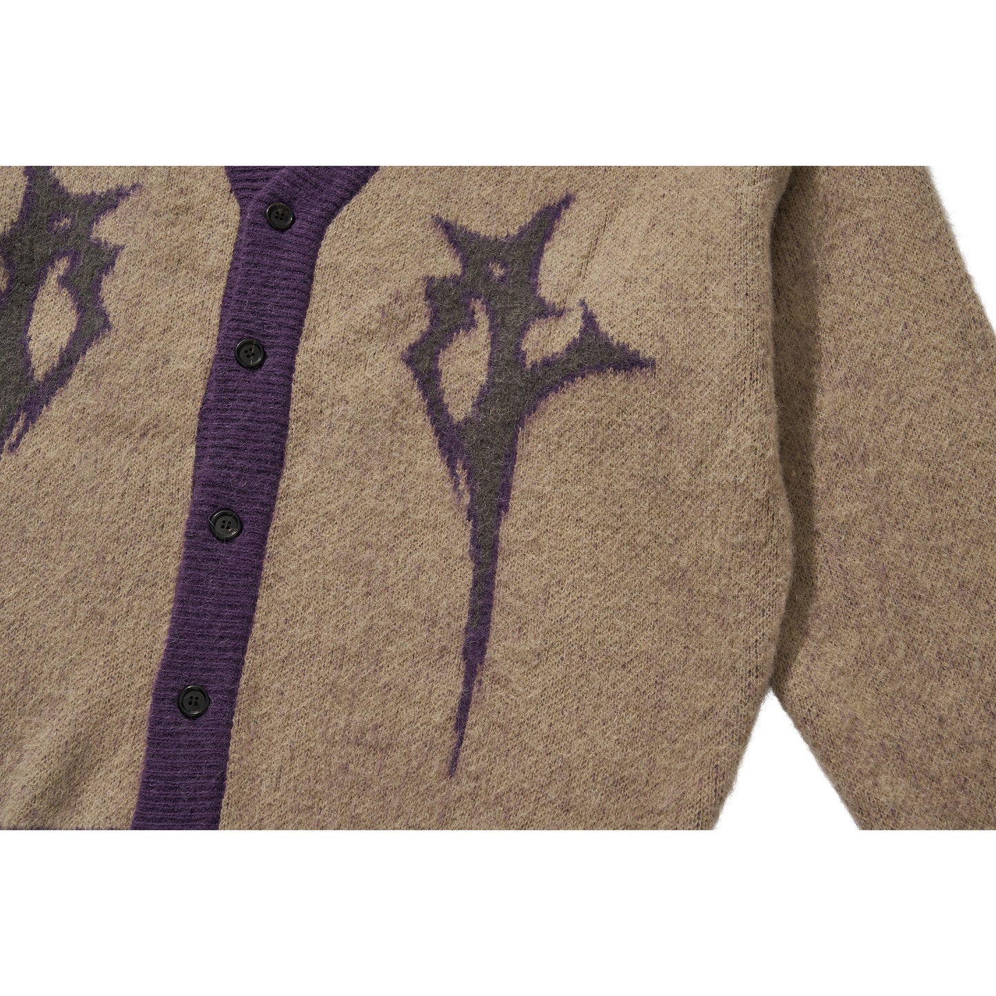 LOGO MOHAIR CARDIGAN / BEIGE