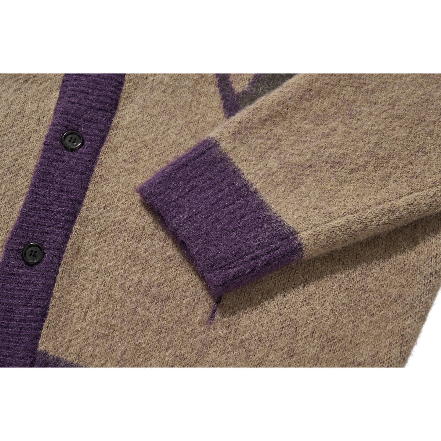 LOGO MOHAIR CARDIGAN / BEIGE