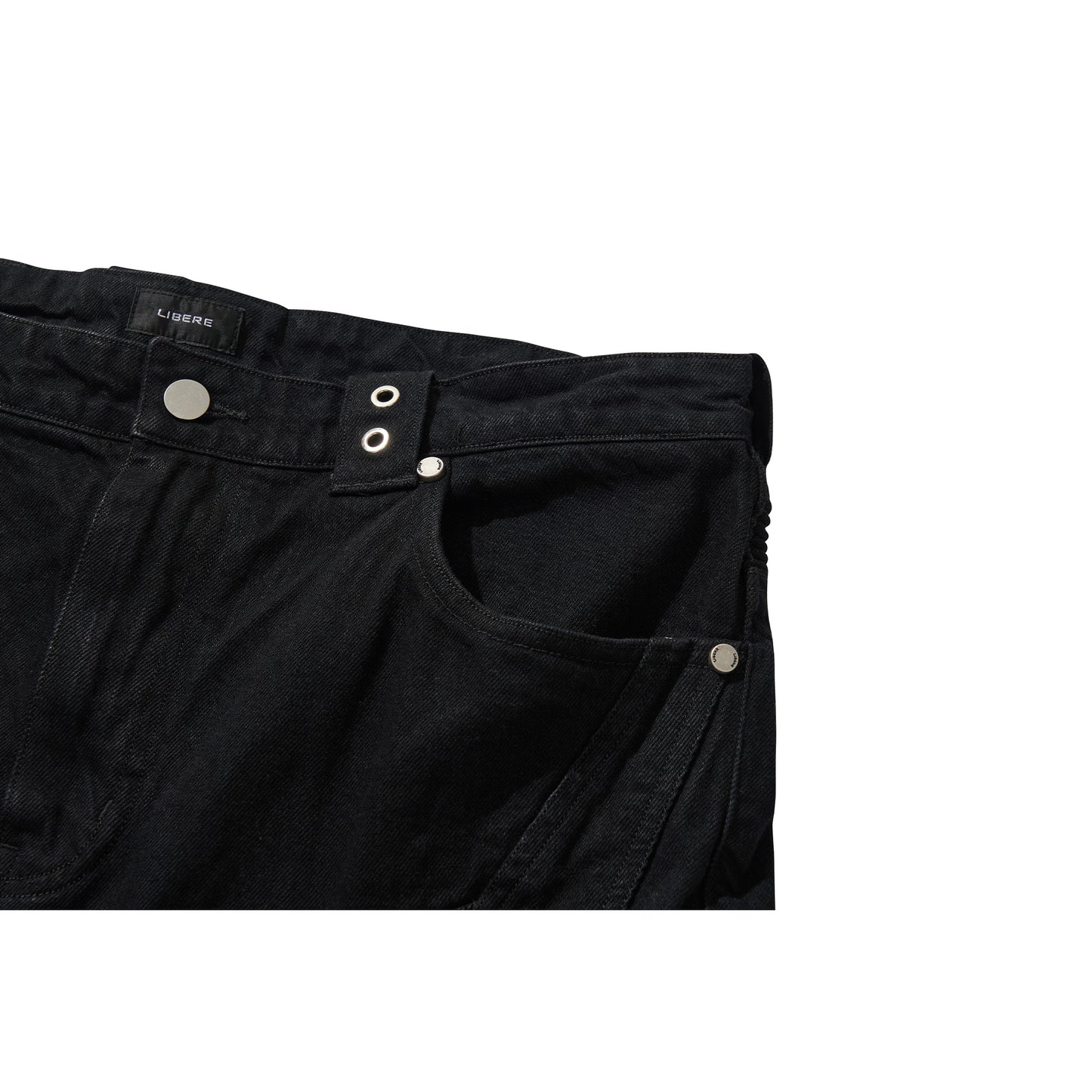 BIKER CUTTING JEANS / BLACK