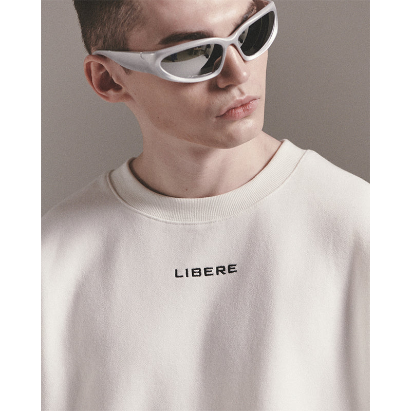 LIBERE LOGO CREWNECK SWEAT / WHITE