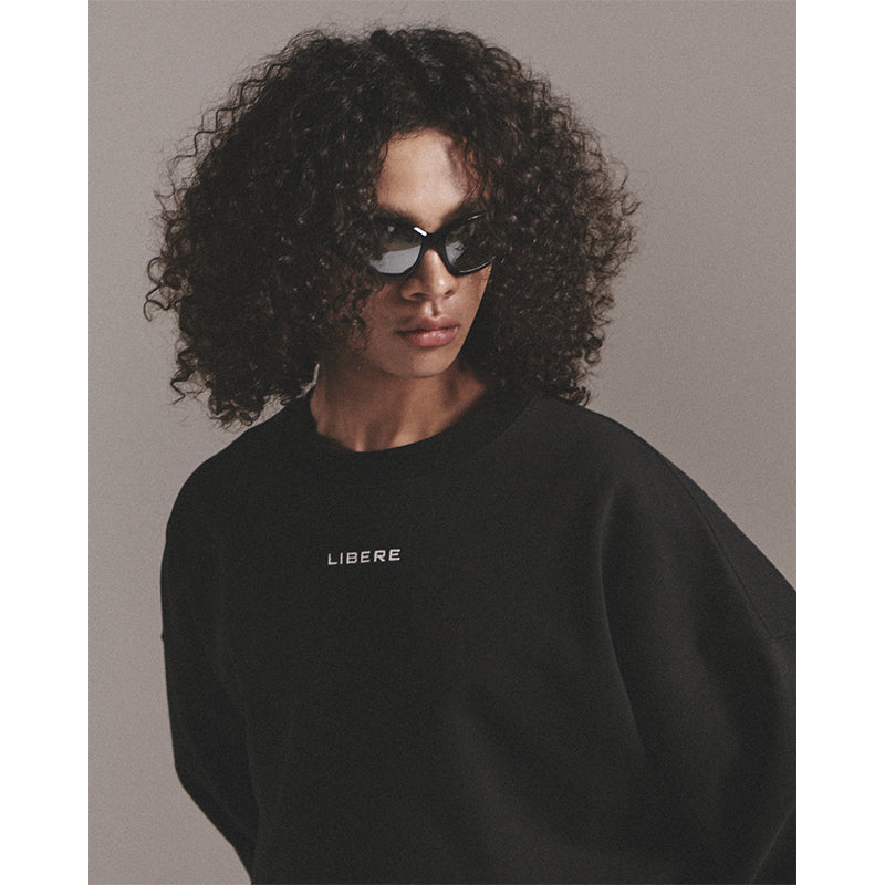 LIBERE LOGO CREWNECK SWEAT / BLACK