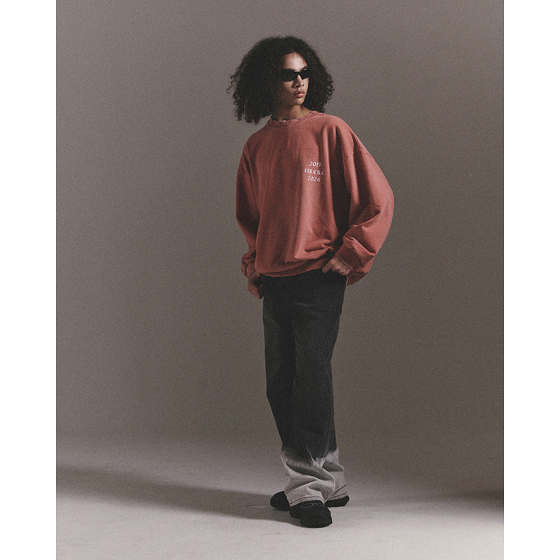 GOTHIC LOGO CREWNECK SWEAT / BURGUNDY