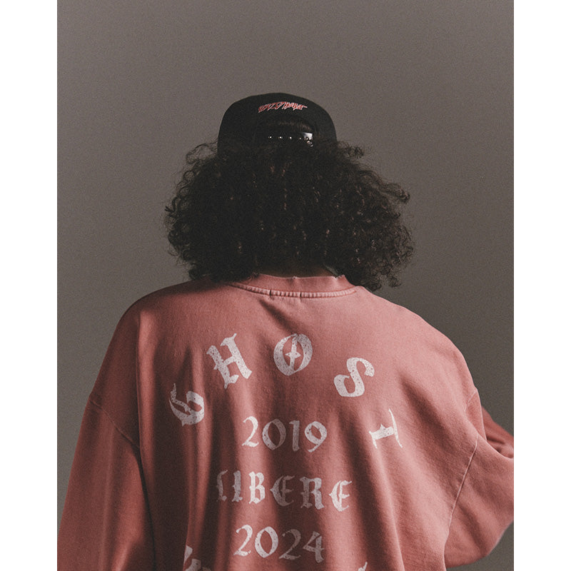 GOTHIC LOGO CREWNECK SWEAT / BURGUNDY