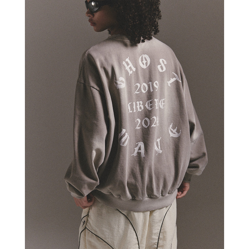 GOTHIC LOGO CREWNECK SWEAT / BROWN
