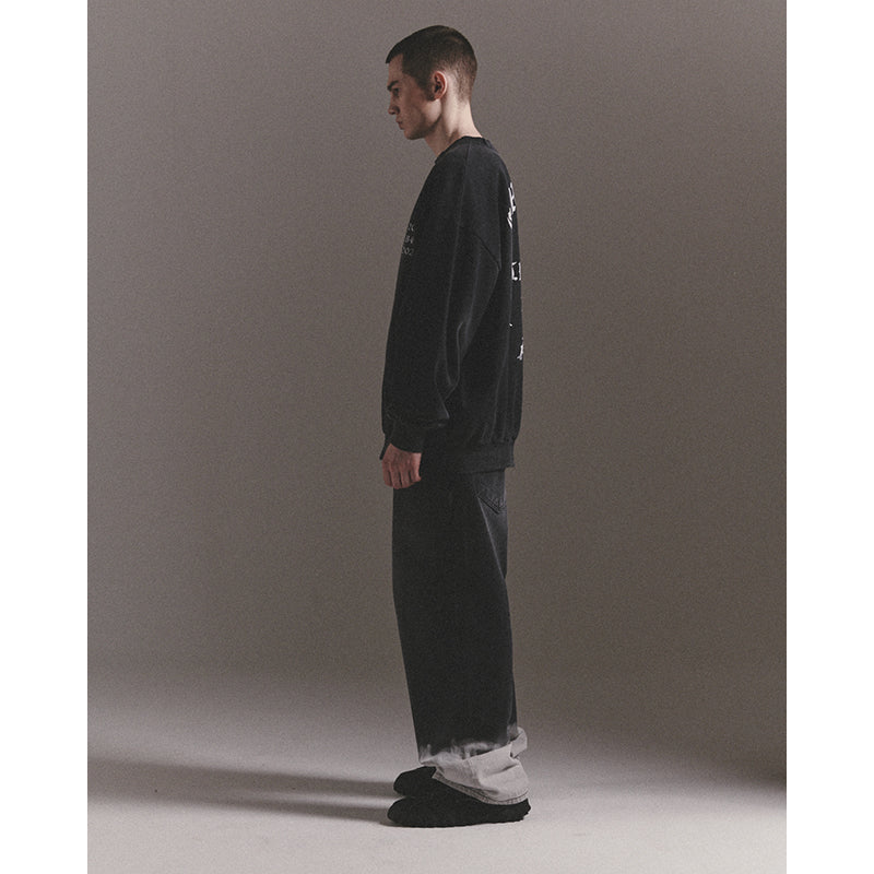GOTHIC LOGO CREWNECK SWEATZ / BLACK