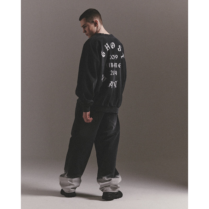 GOTHIC LOGO CREWNECK SWEATZ / BLACK