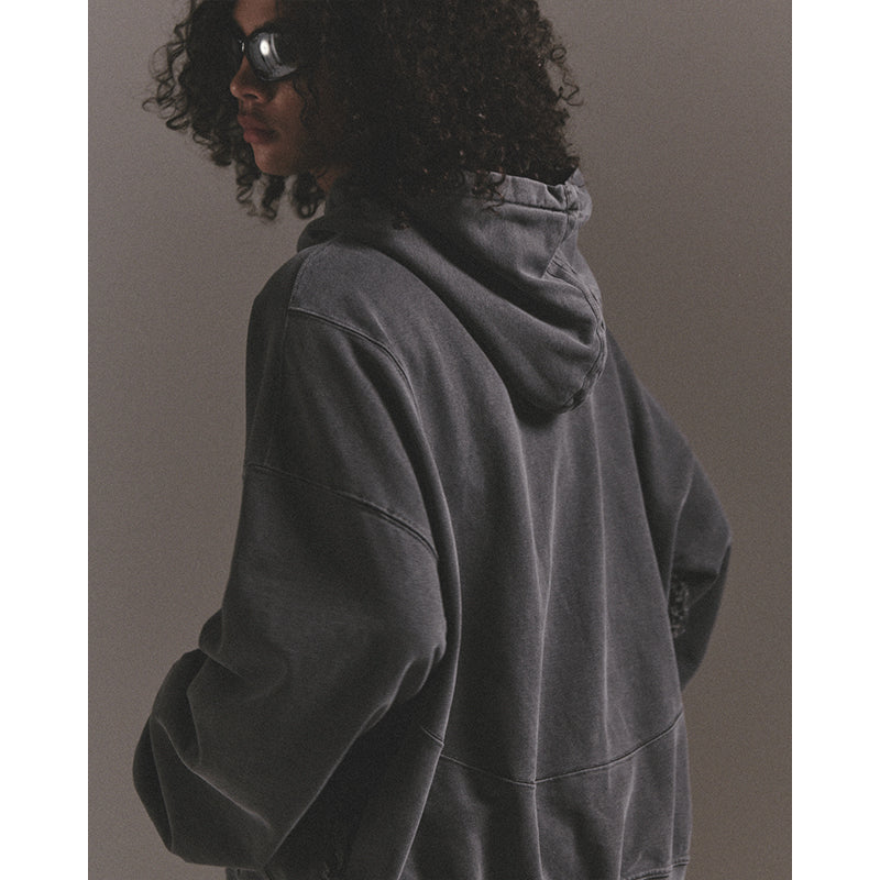 WAVE STUDS HOODIE / BLACK