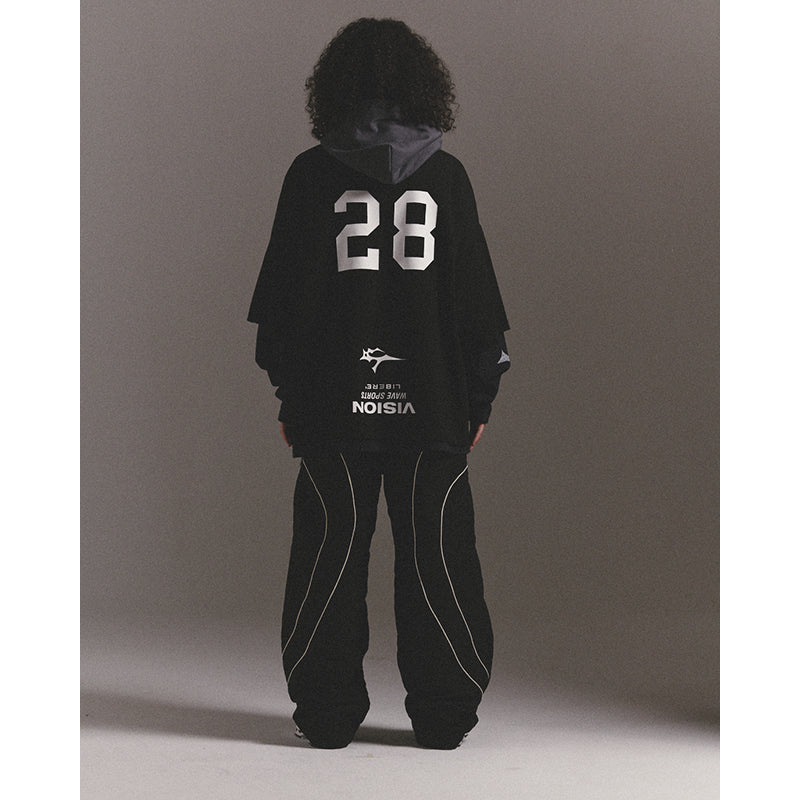 3 LAYERED HOODIE / BLACK