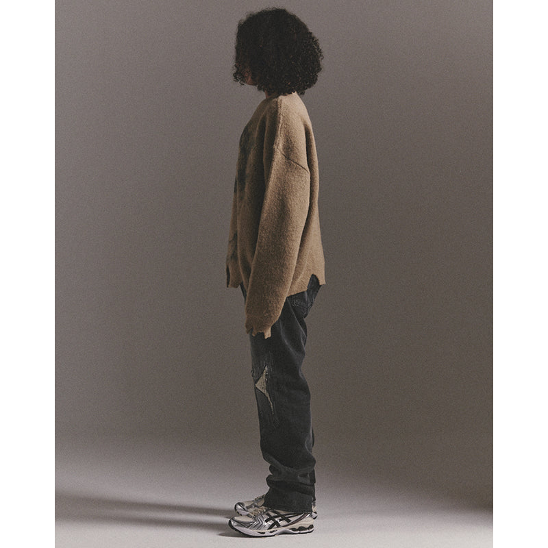 WASHED DENIM PANTS / BLACK