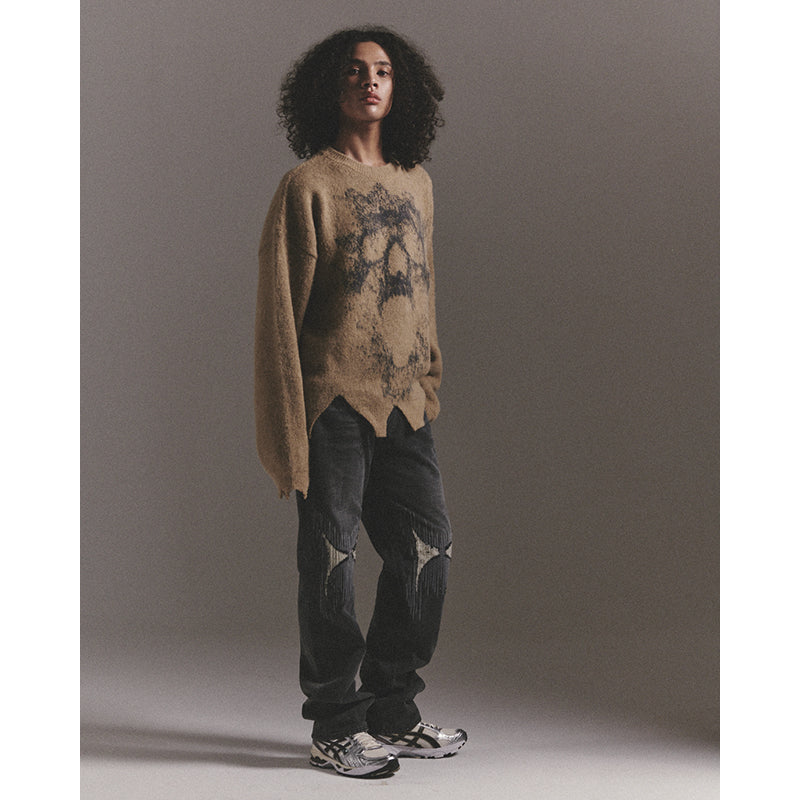 WASHED DENIM PANTS / BLACK
