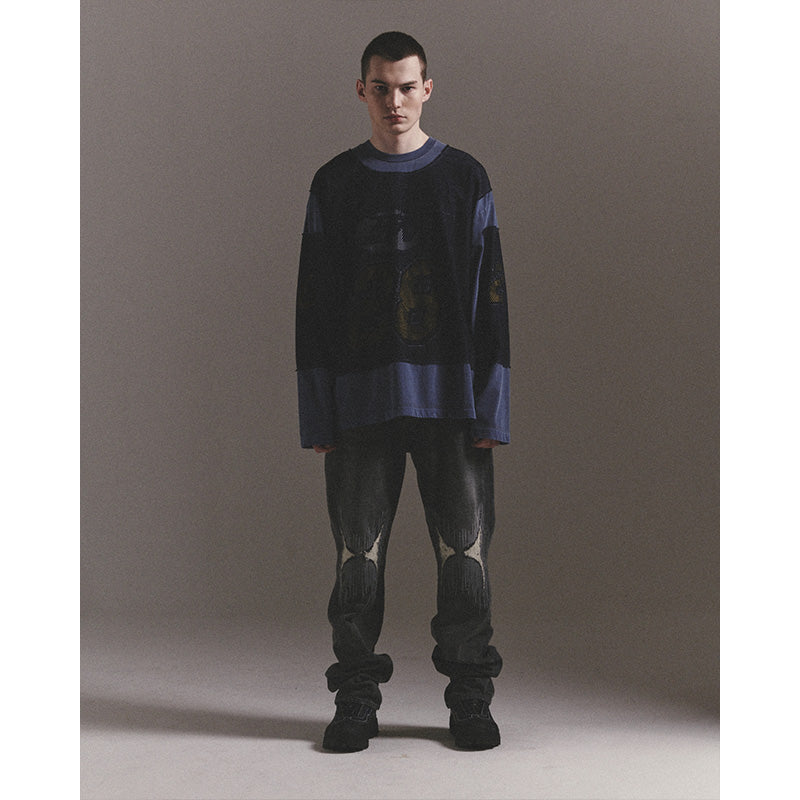 WASHED DENIM PANTS / BLACK
