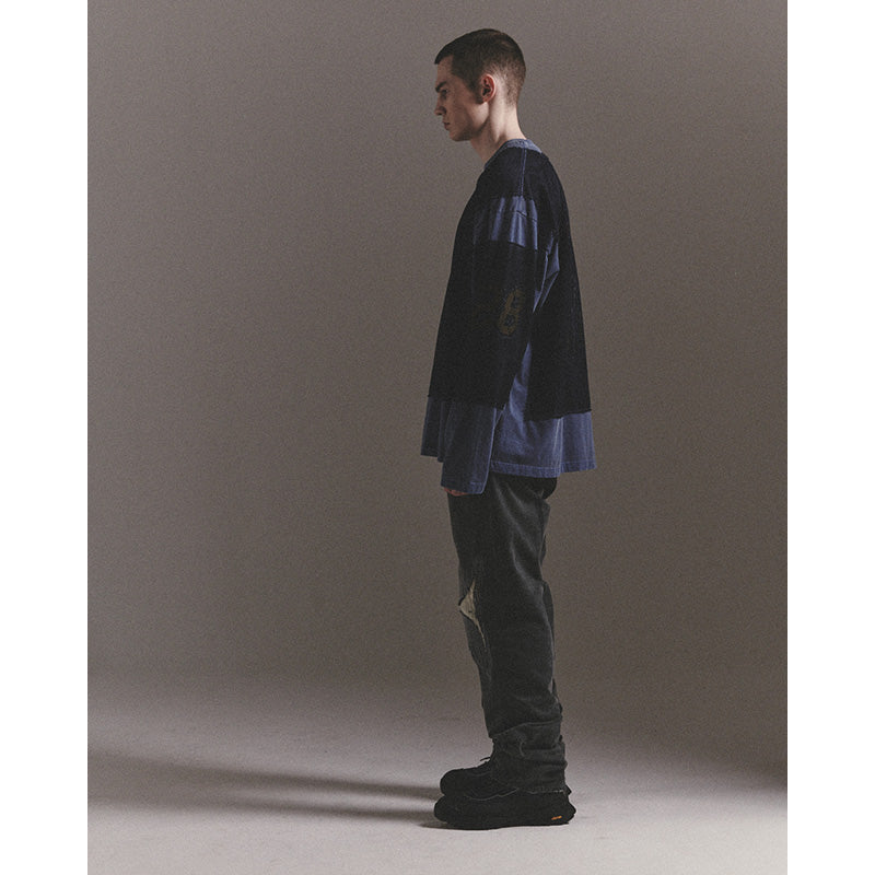 WASHED DENIM PANTS / BLACK
