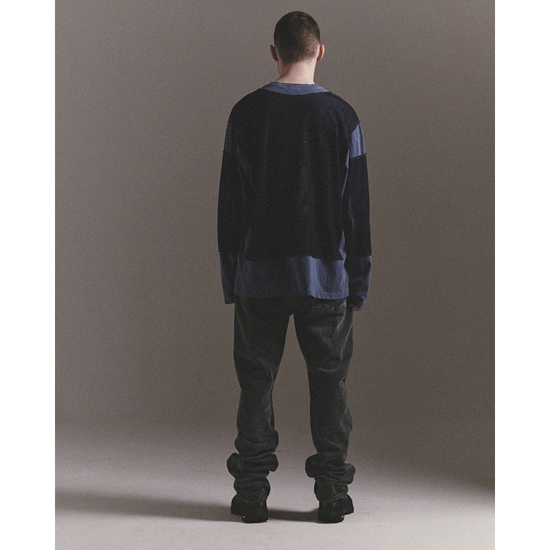 WASHED DENIM PANTS / BLACK