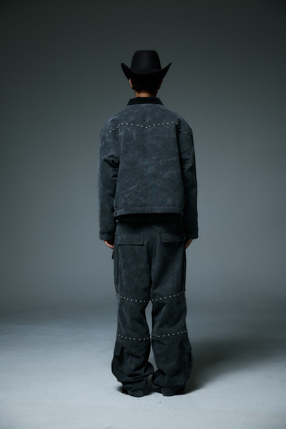 WIDE CARGO PANTS / BLACK
