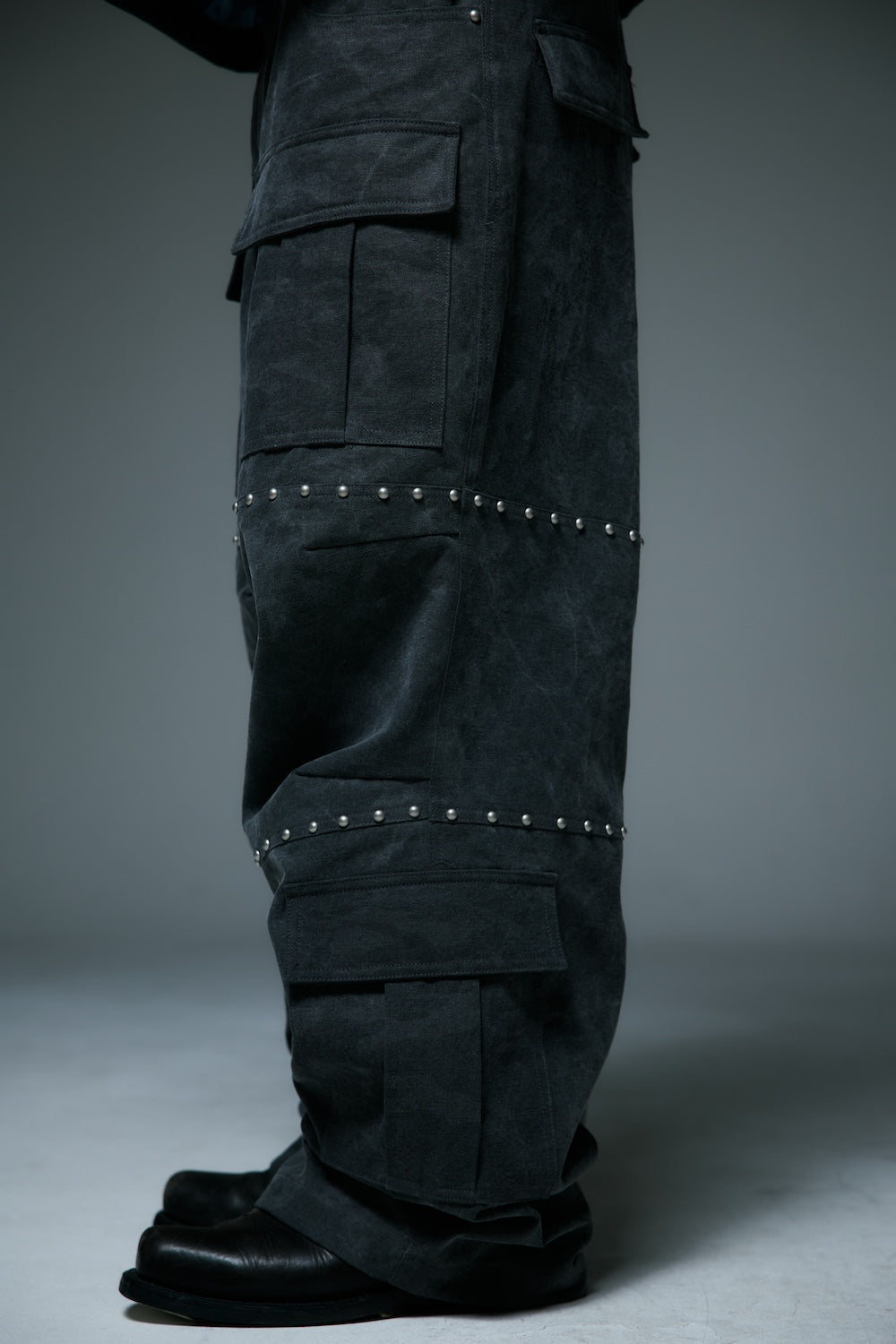 WIDE CARGO PANTS / BLACK