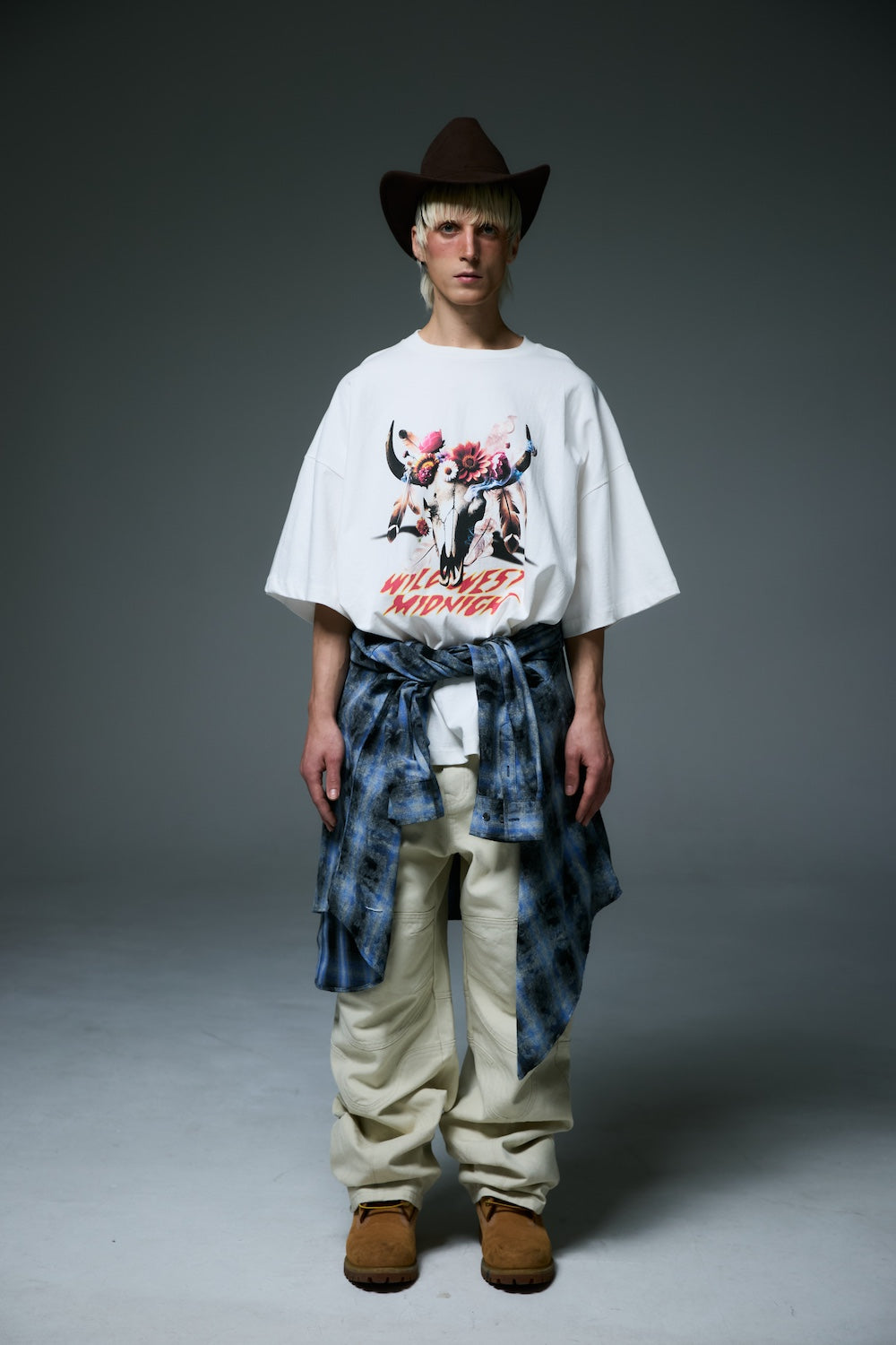 MIDNIGHT BISON T-SHIRTS / WHITE