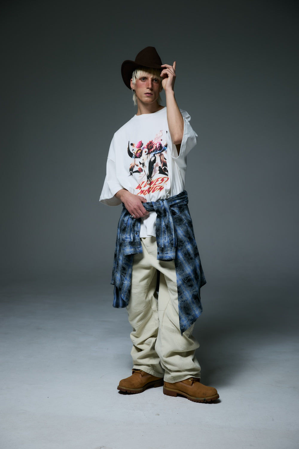 MIDNIGHT BISON T-SHIRTS / WHITE