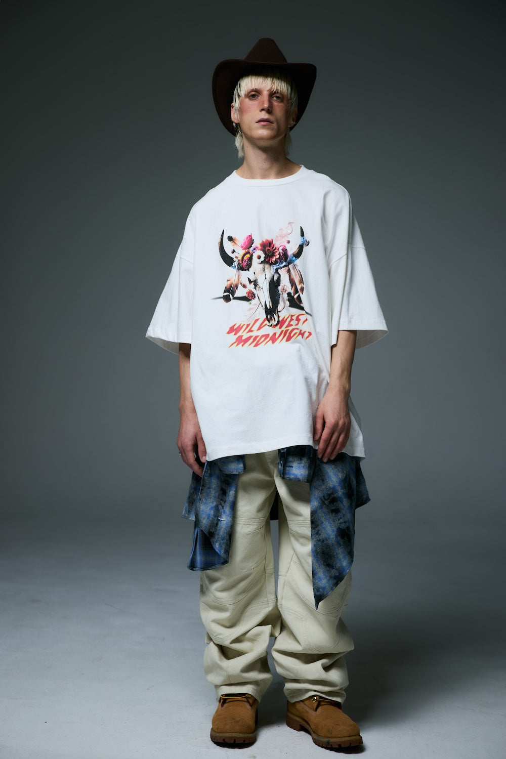 MIDNIGHT BISON T-SHIRTS / WHITE