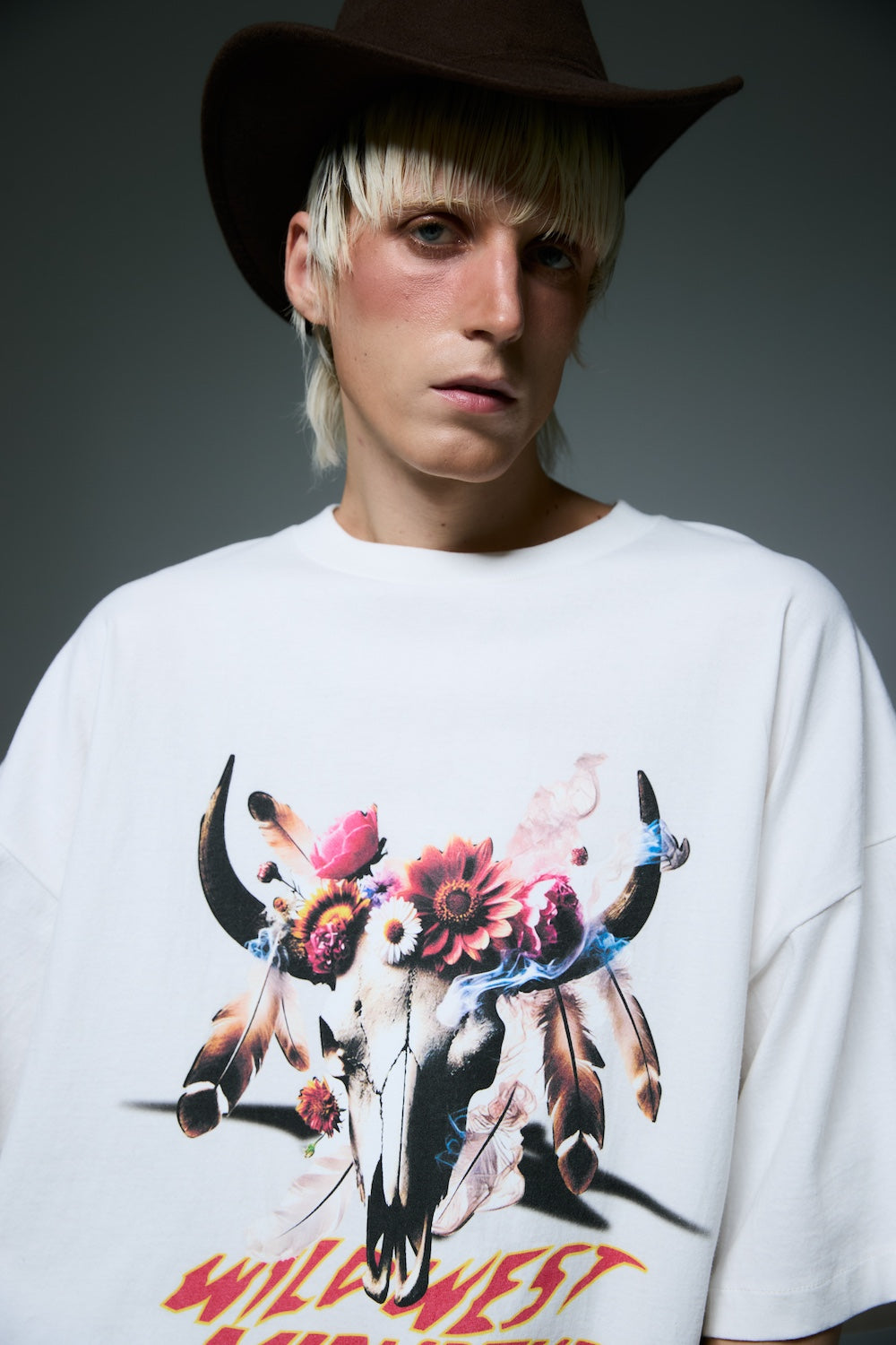 MIDNIGHT BISON T-SHIRTS / WHITE