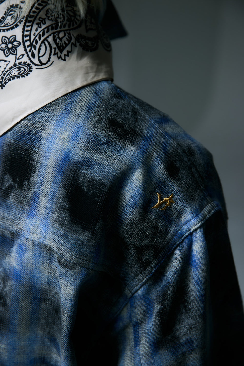WESTERN OMBRE SHIRTS / NAVY