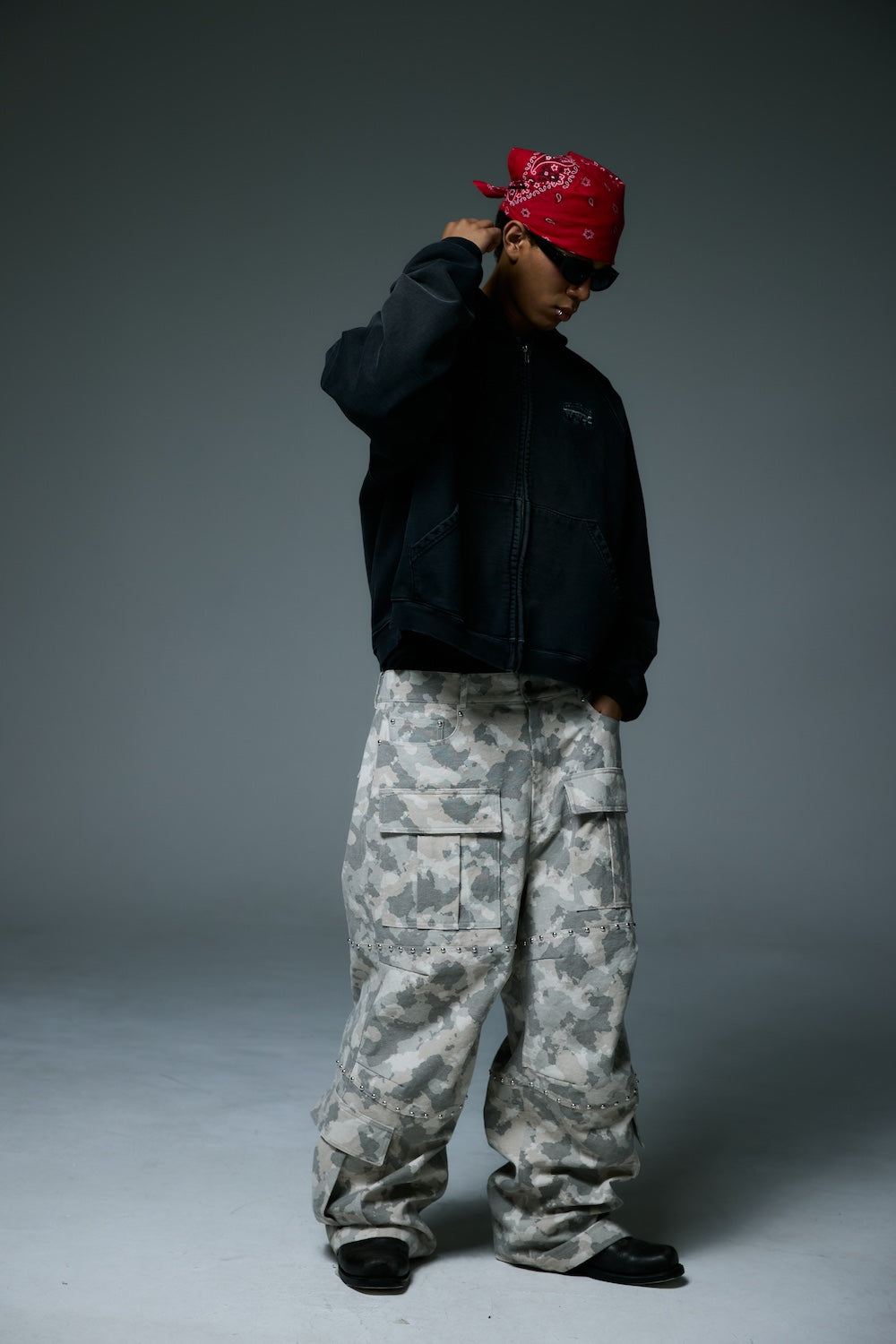 WIDE CARGO PANTS / (W)MILITARY CAMO