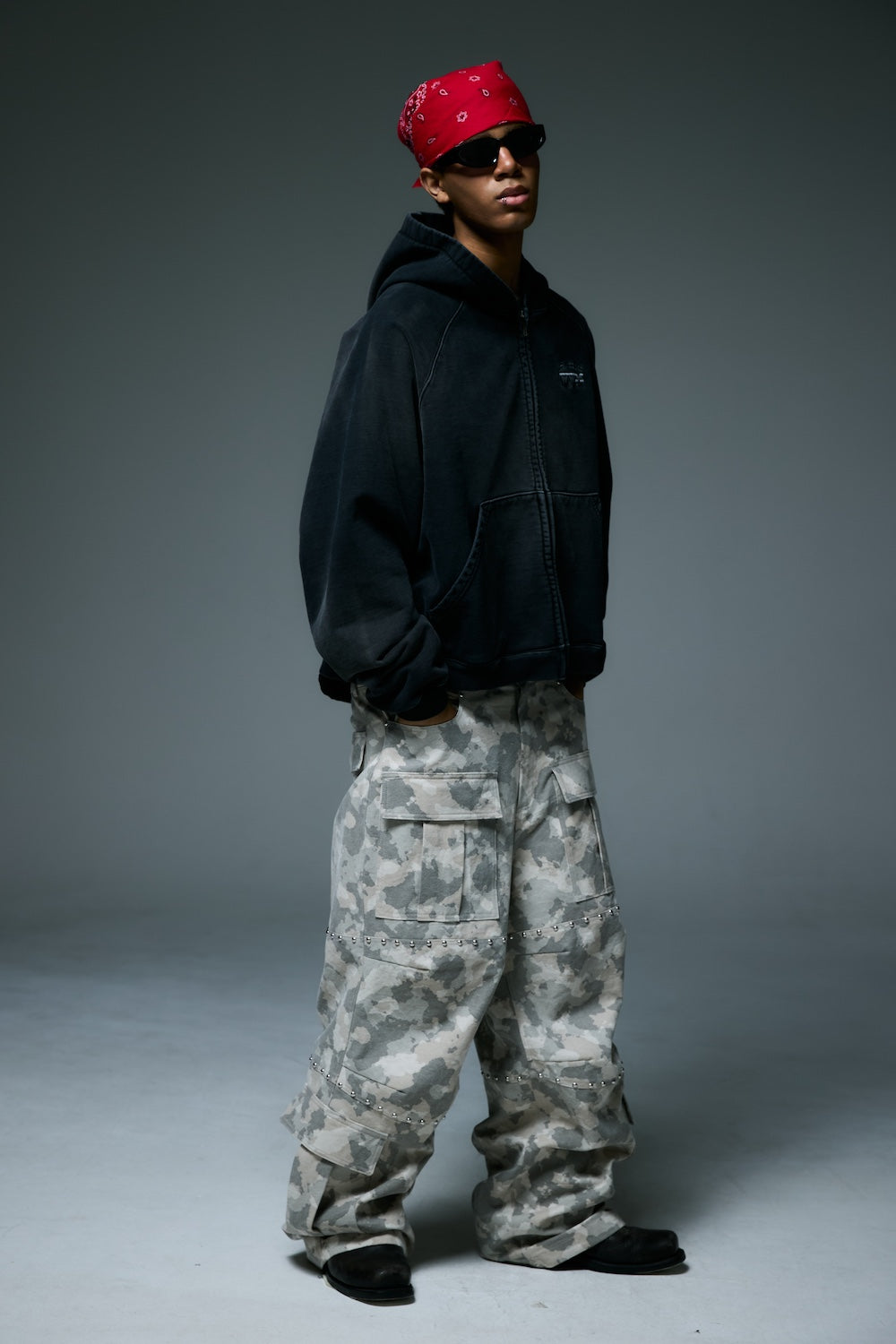 WIDE CARGO PANTS / (W)MILITARY CAMO