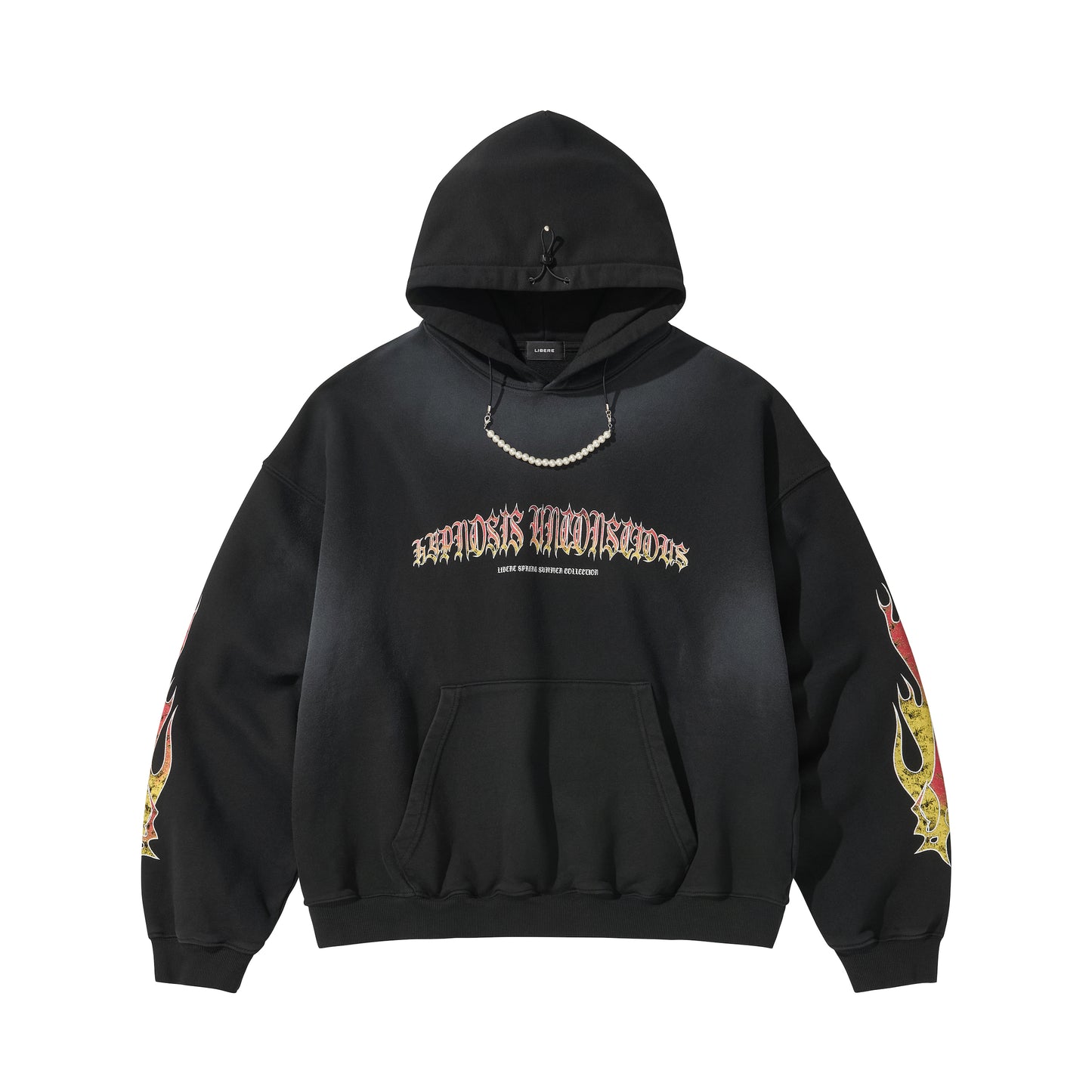 FLAME BEADS HOODIE / BLACK