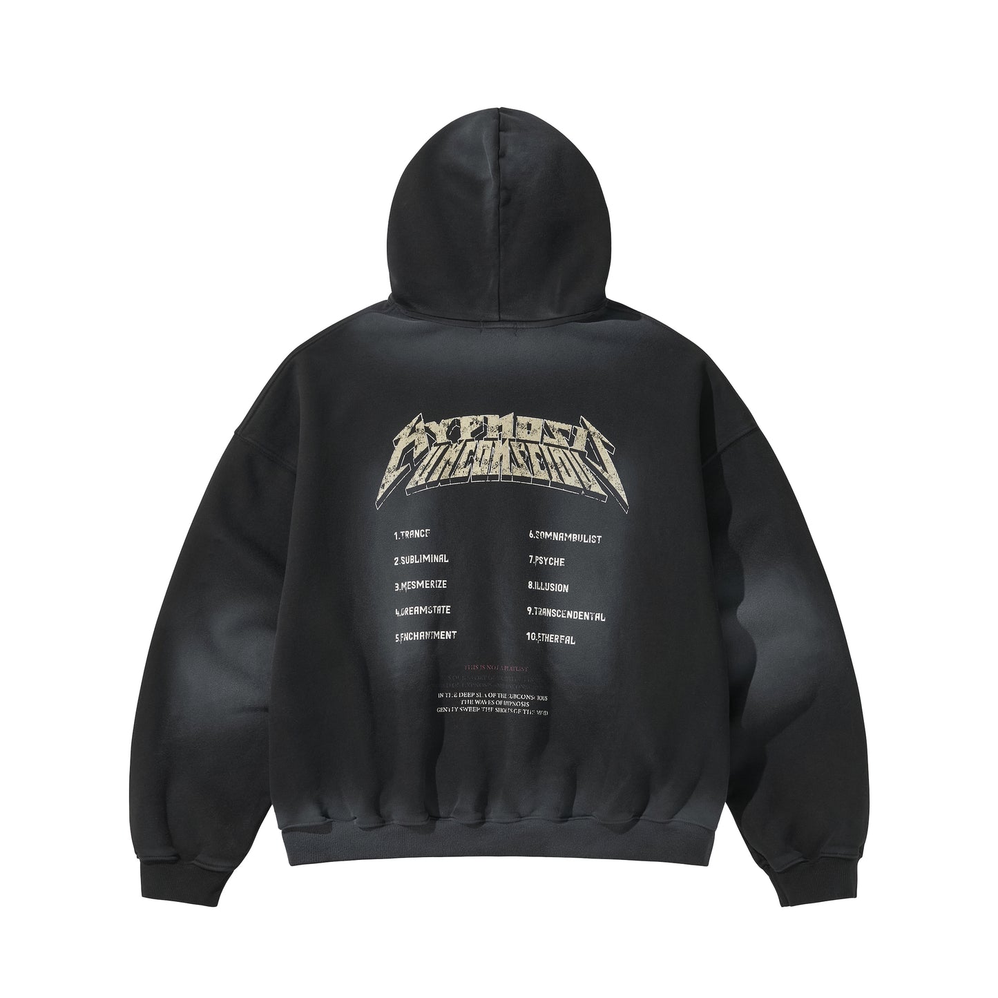 WASHED BEADS HOODIE / BLACK