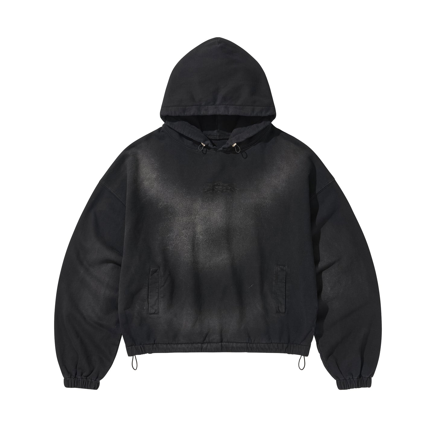 LOGO STRING HOODIE/ BLACK
