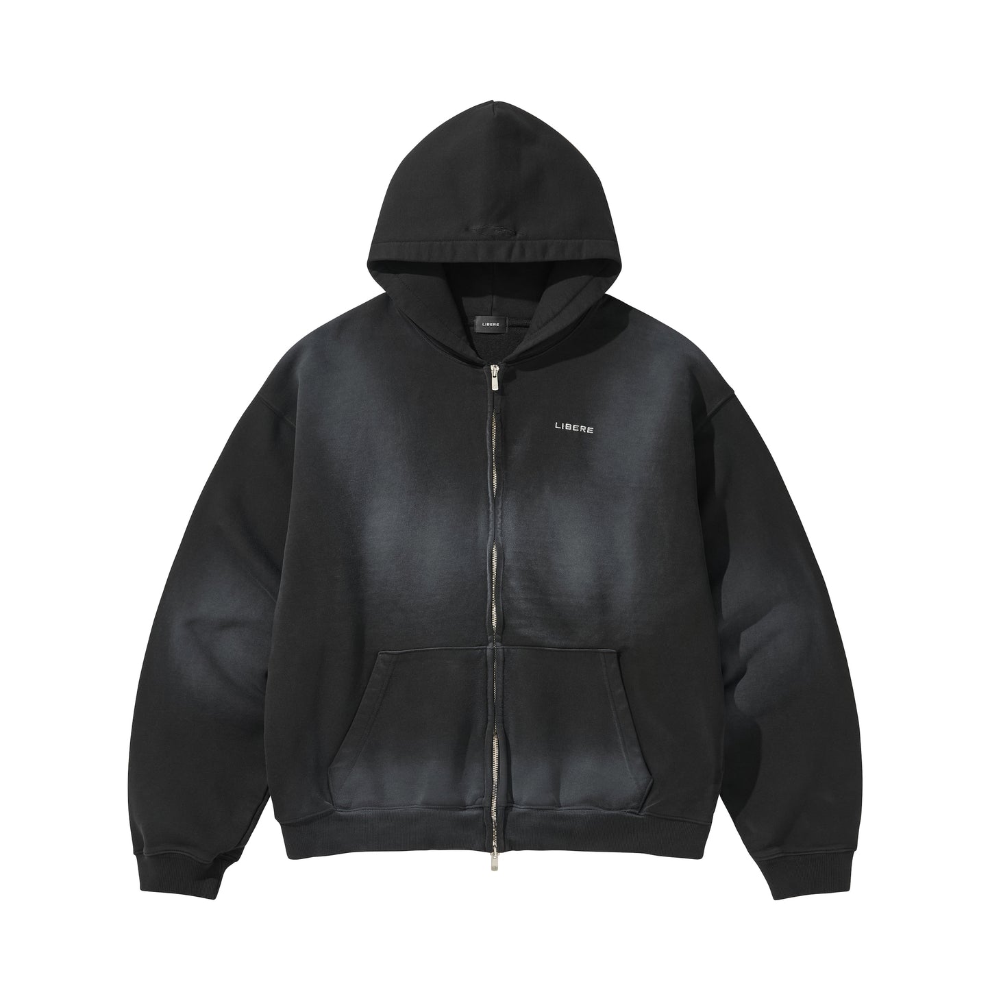 LOGO ZIP-UP HOODIE / BLACK